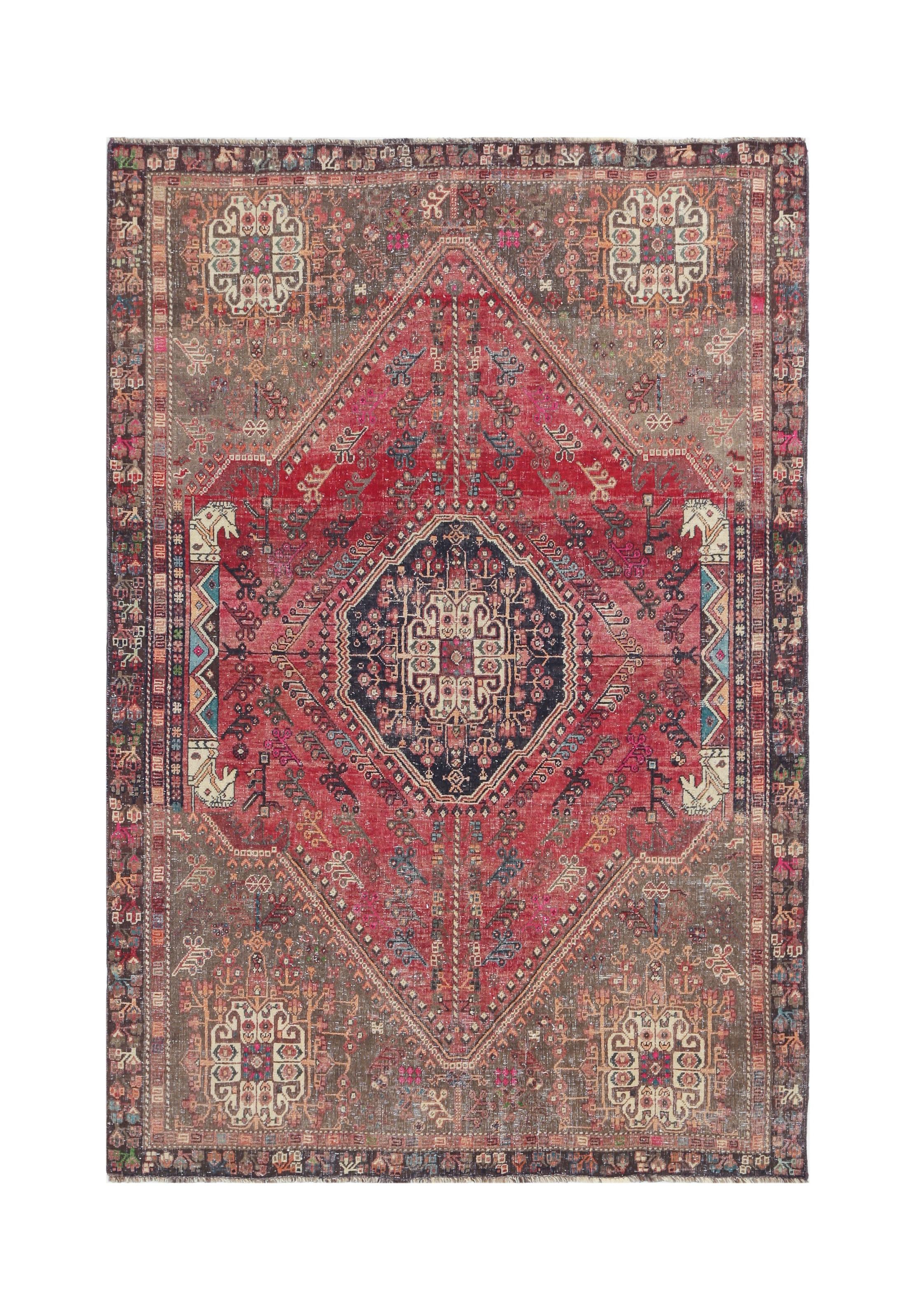 Vintage Persian Shiraz Rug