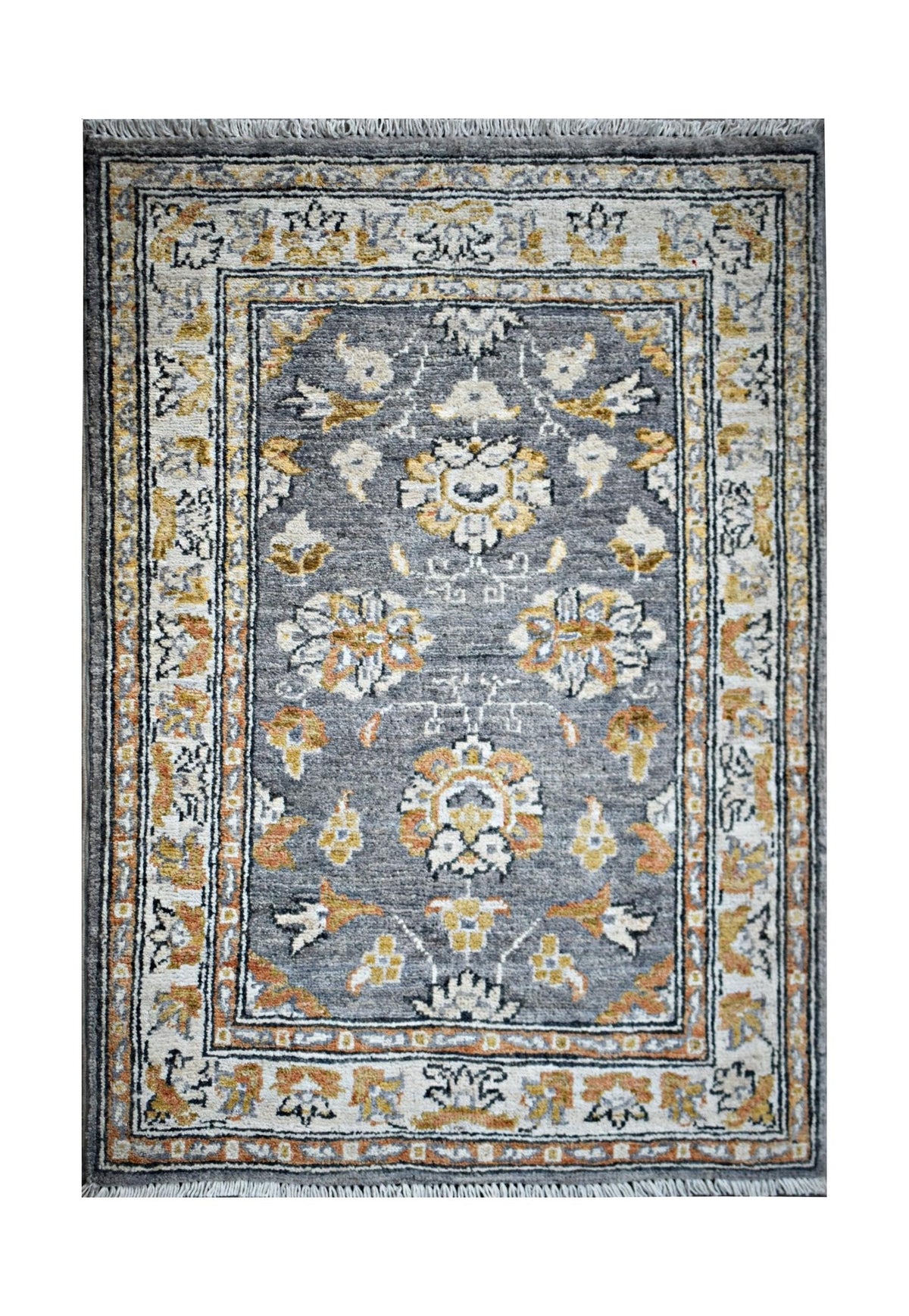 Handmade Mini Afghan Chobi Rug | 84 x 65 cm | 2'9" x 2'2" - Najaf Rugs & Textile