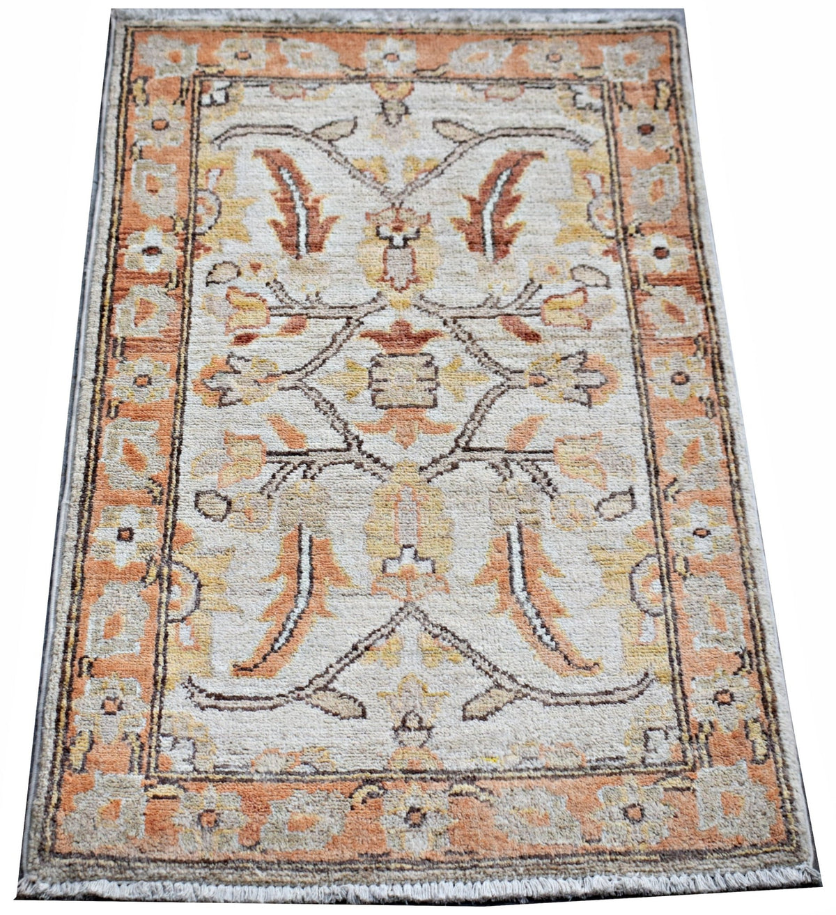 Handmade Mini Afghan Chobi Rug | 93 x 61 cm | 3'1" x 2' - Najaf Rugs & Textile