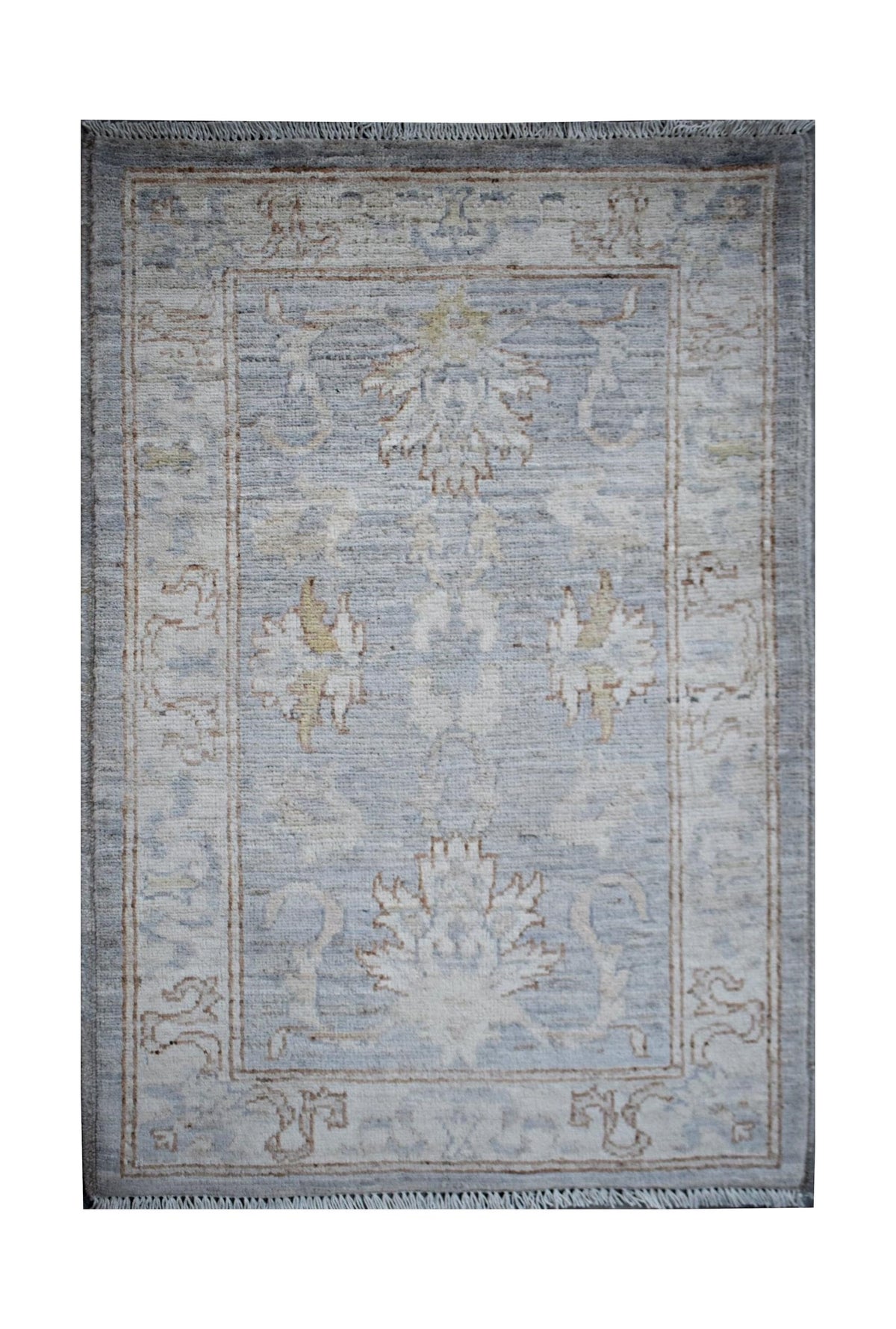 Handmade Mini Afghan Chobi Rug | 96 x 65 cm | 3'2" x 2'2" - Najaf Rugs & Textile