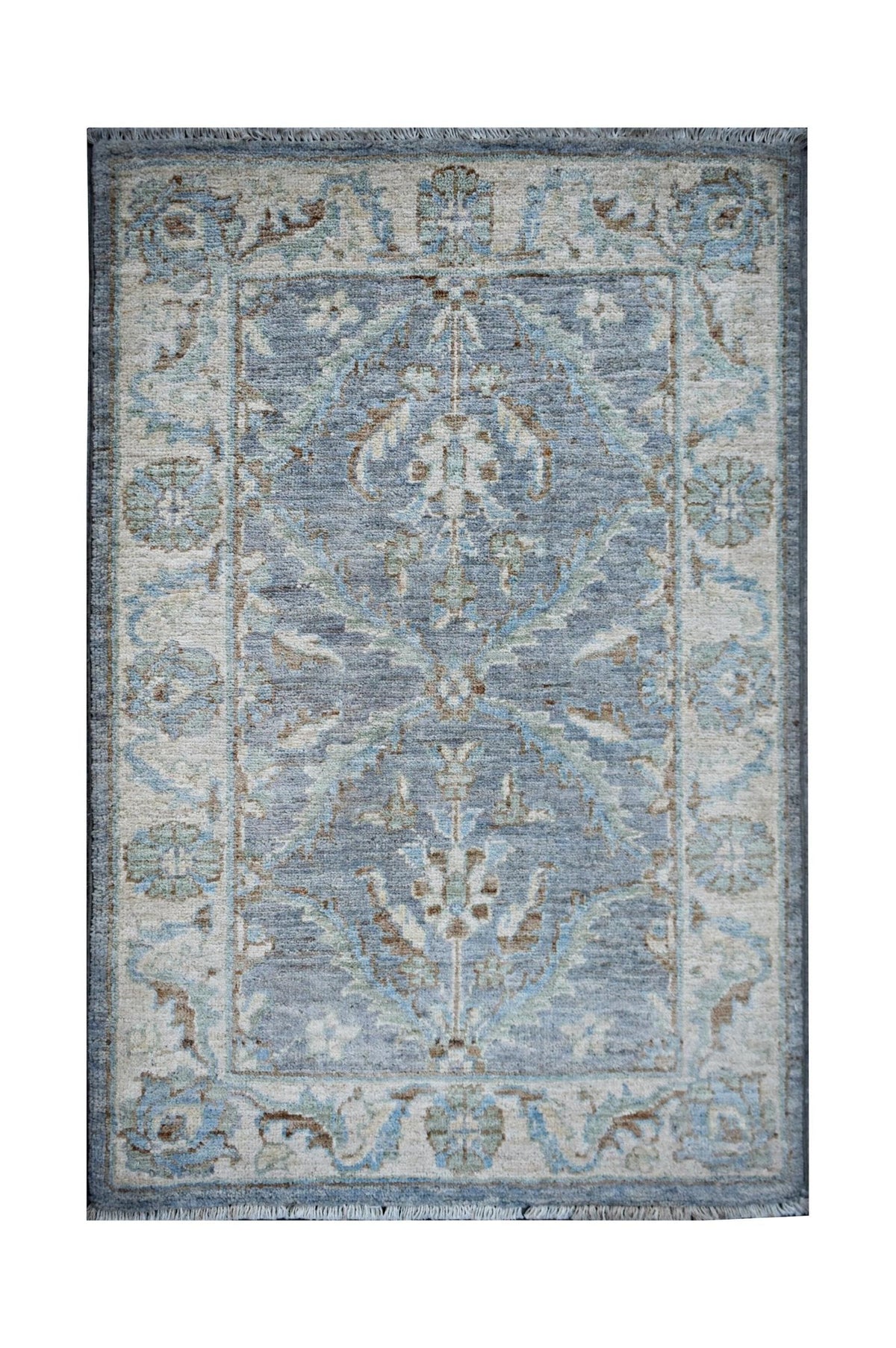 Handmade Mini Afghan Chobi Rug | 96 x 67 cm | 3'2" x 2'2" - Najaf Rugs & Textile