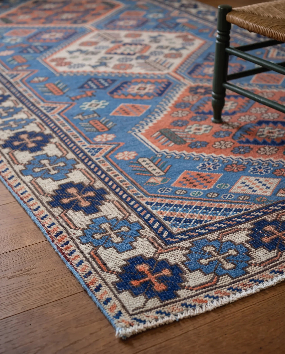 Vintage Caucasian Kazak Rug