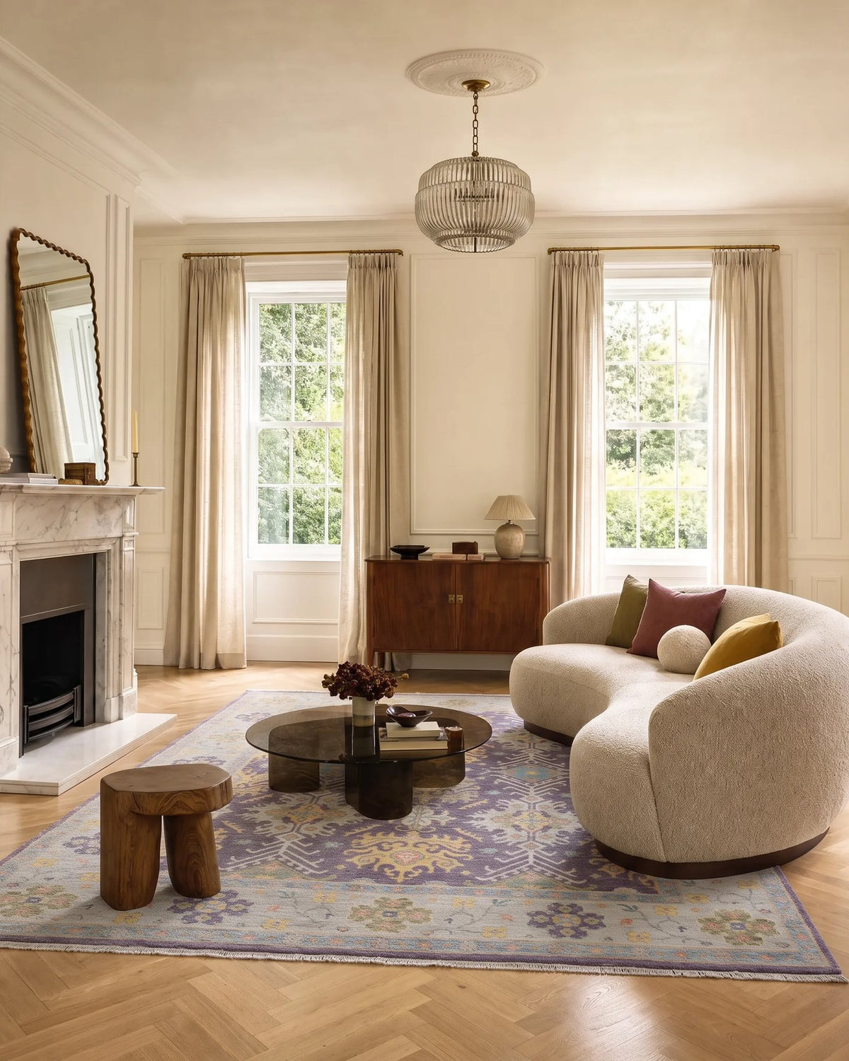 Transitional Oushak Rug