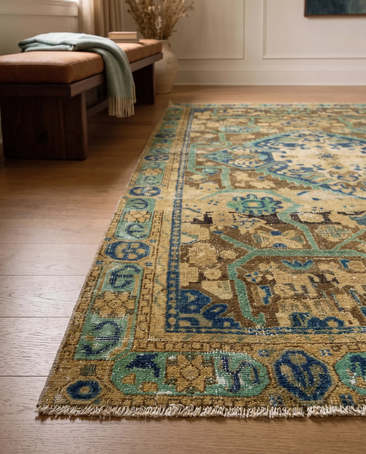 Vintage Persian Hamadan Rug