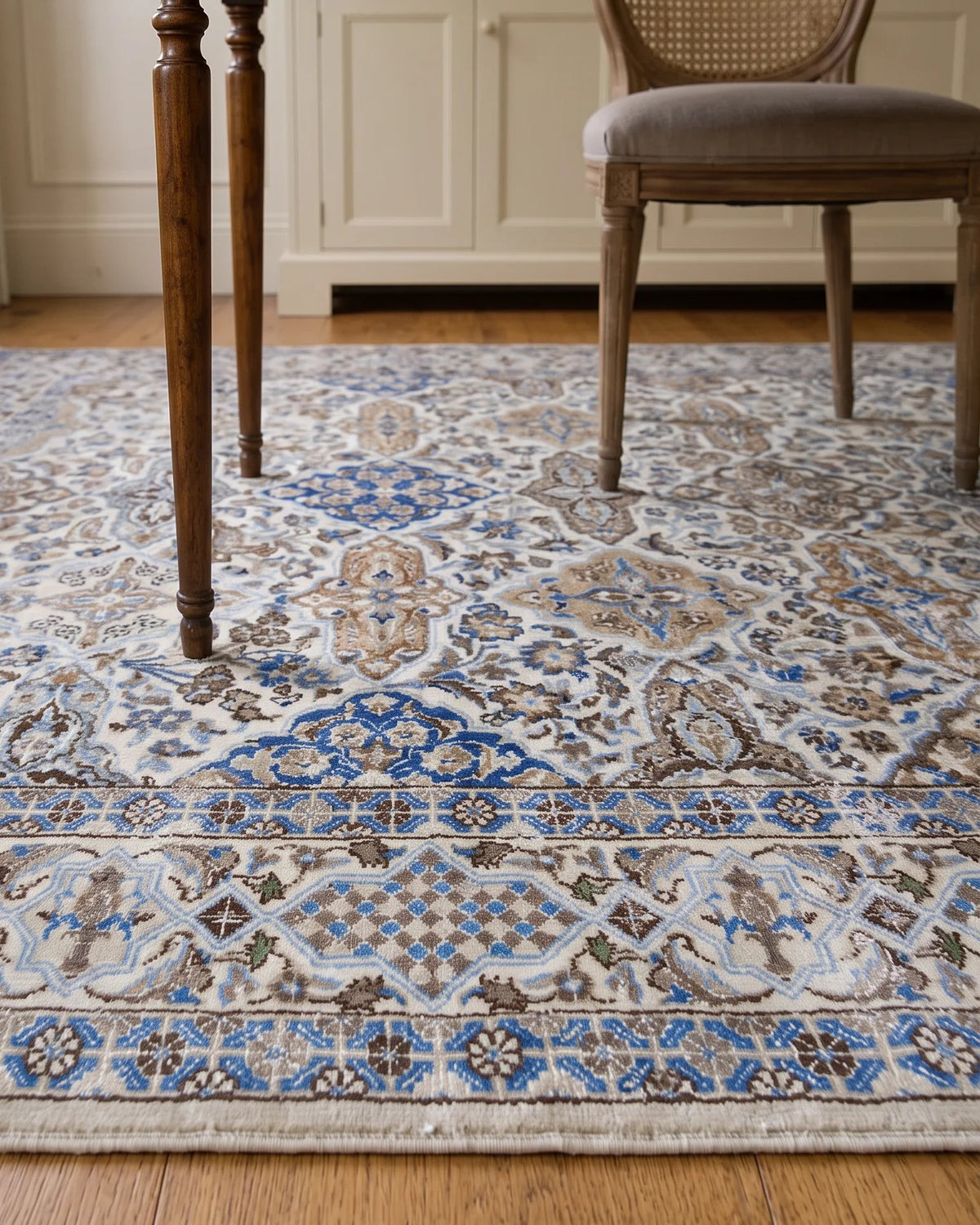 Vintage Persian Nain Rug