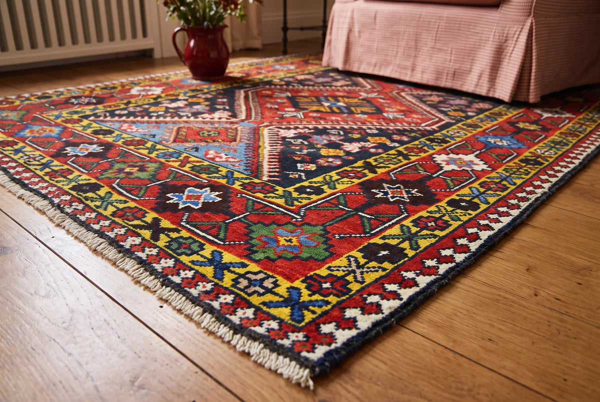 Vintage Caucasian Kazak Rug