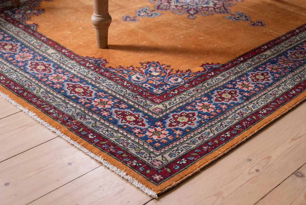 Vintage Persian Mashad Rug