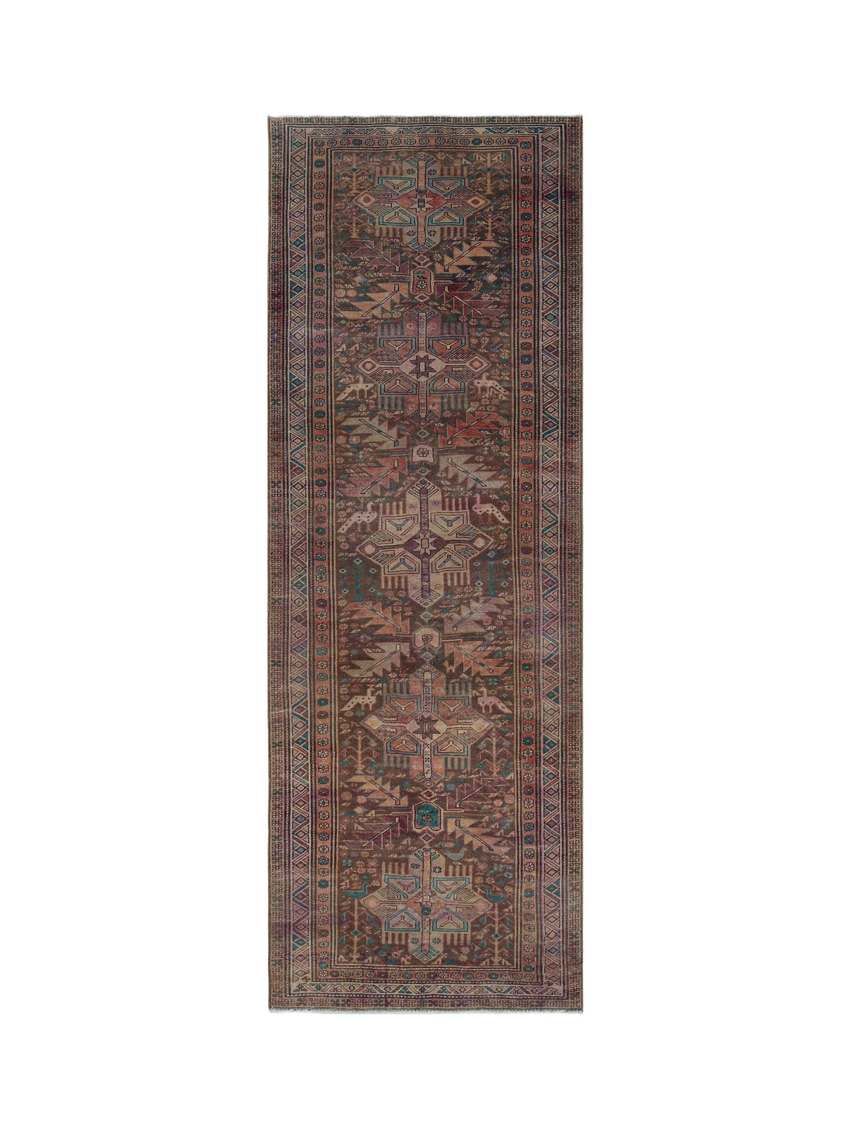 Vintage Caucasian Kazak Runner