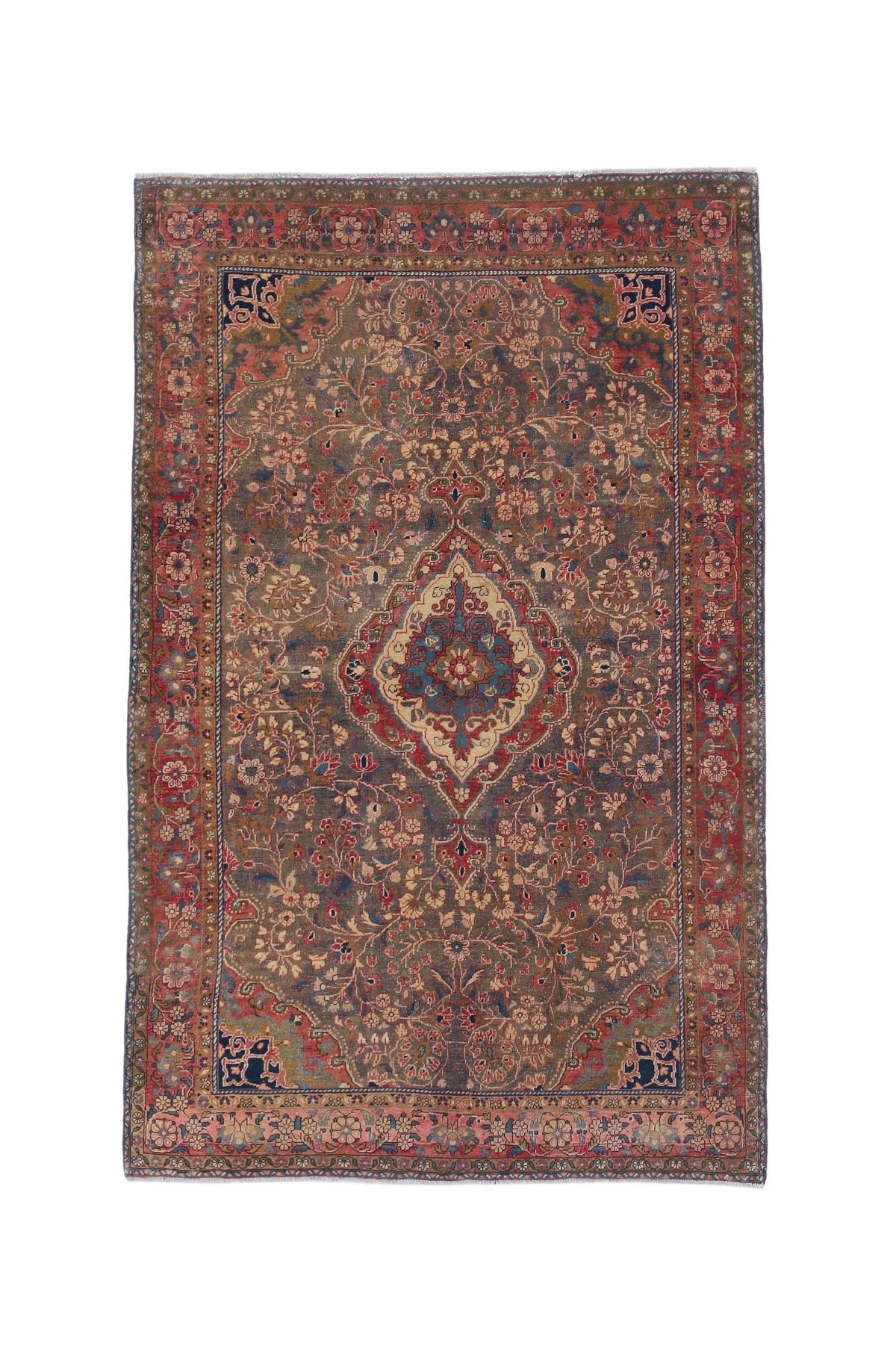 Vintage Persian Kashan Rug