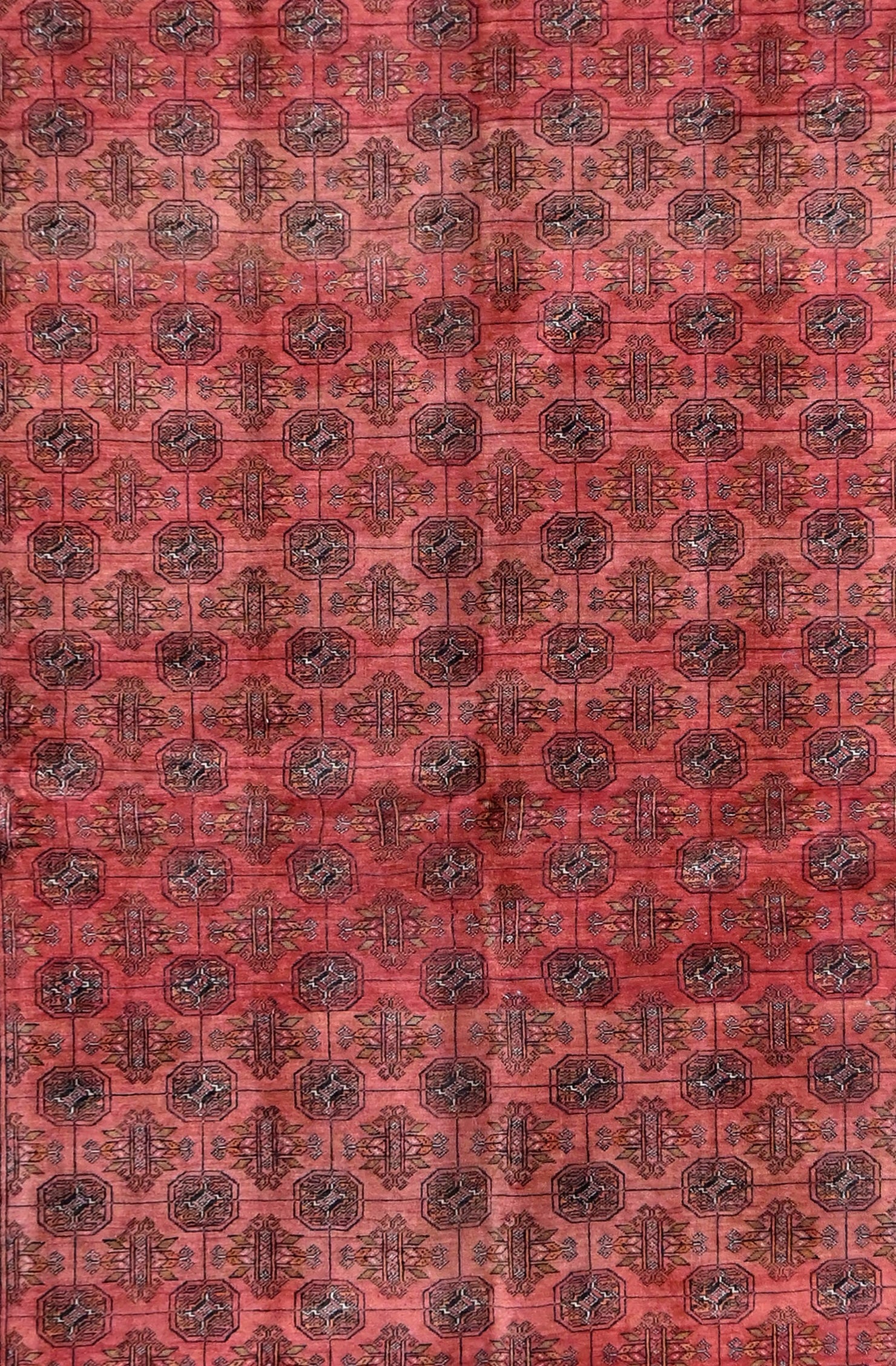 Vintage Silk Turkmen Tekke Rug