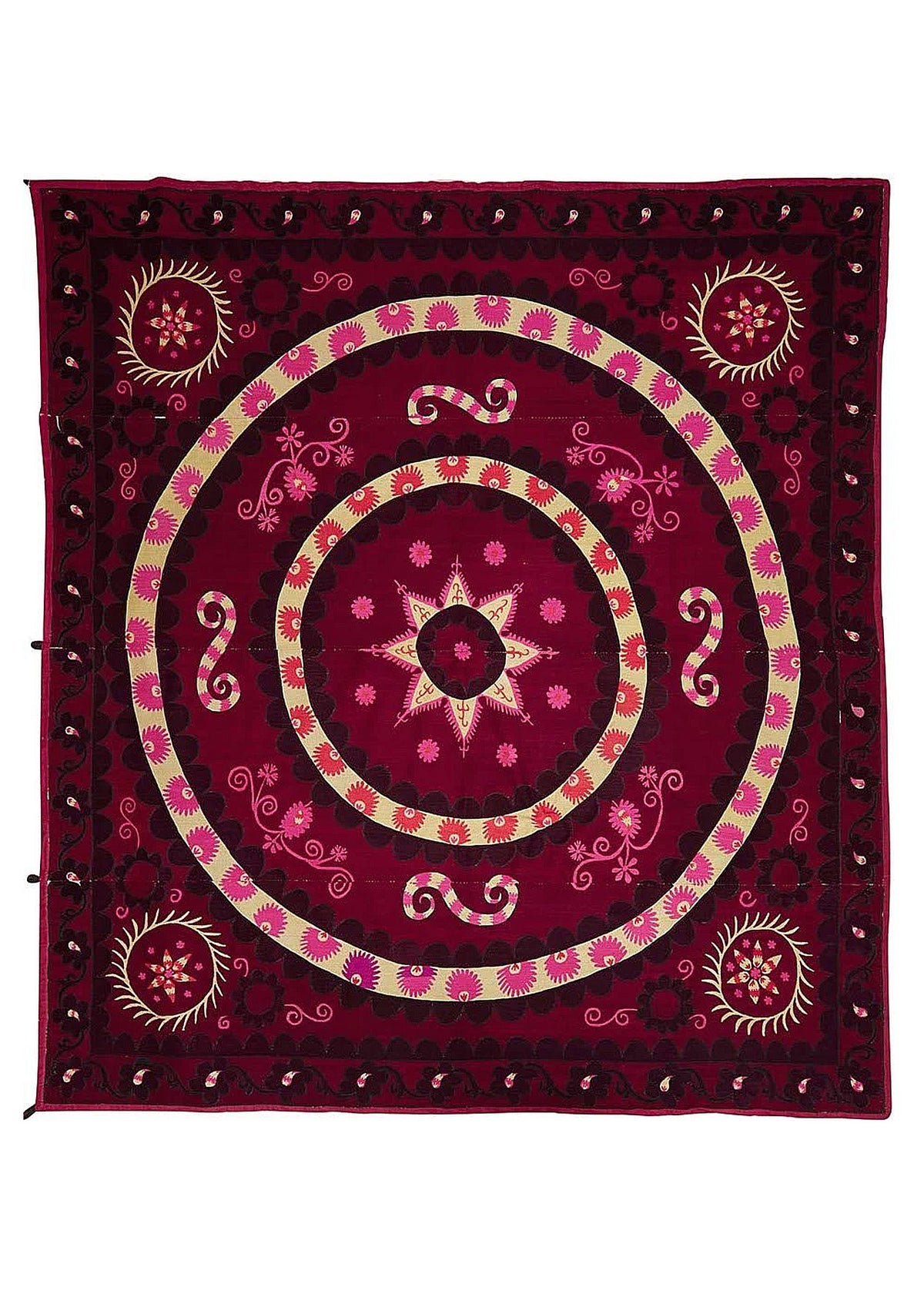 Vintage Silk Uzbek Suzani