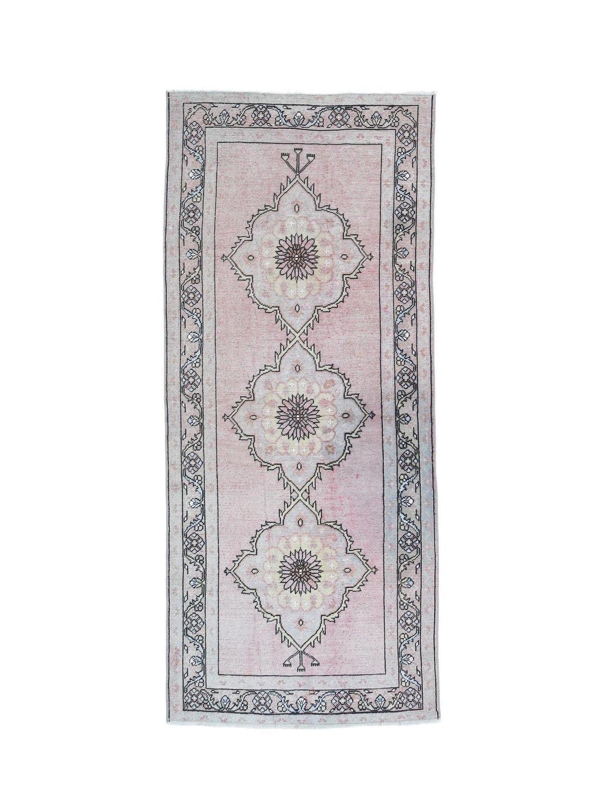 Handmade Vintage Turkish Anatolian Hallway Runner | 315 x 135 cm | 10'3" x 4'4" - Najaf Rugs