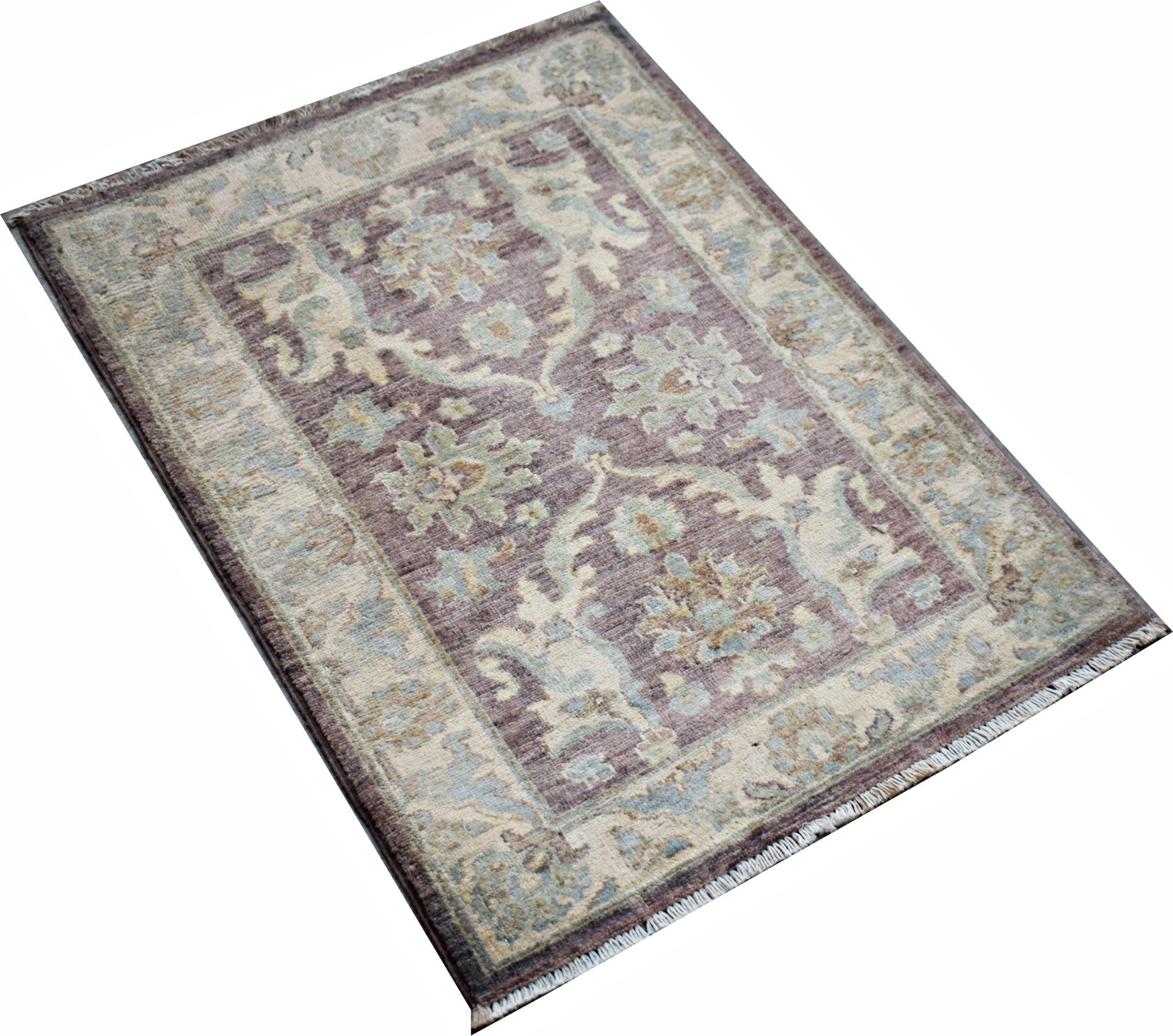 Handmade Mini Afghan Chobi Rug | 91 x 67 cm | 3' x 2'3" - Najaf Rugs & Textile
