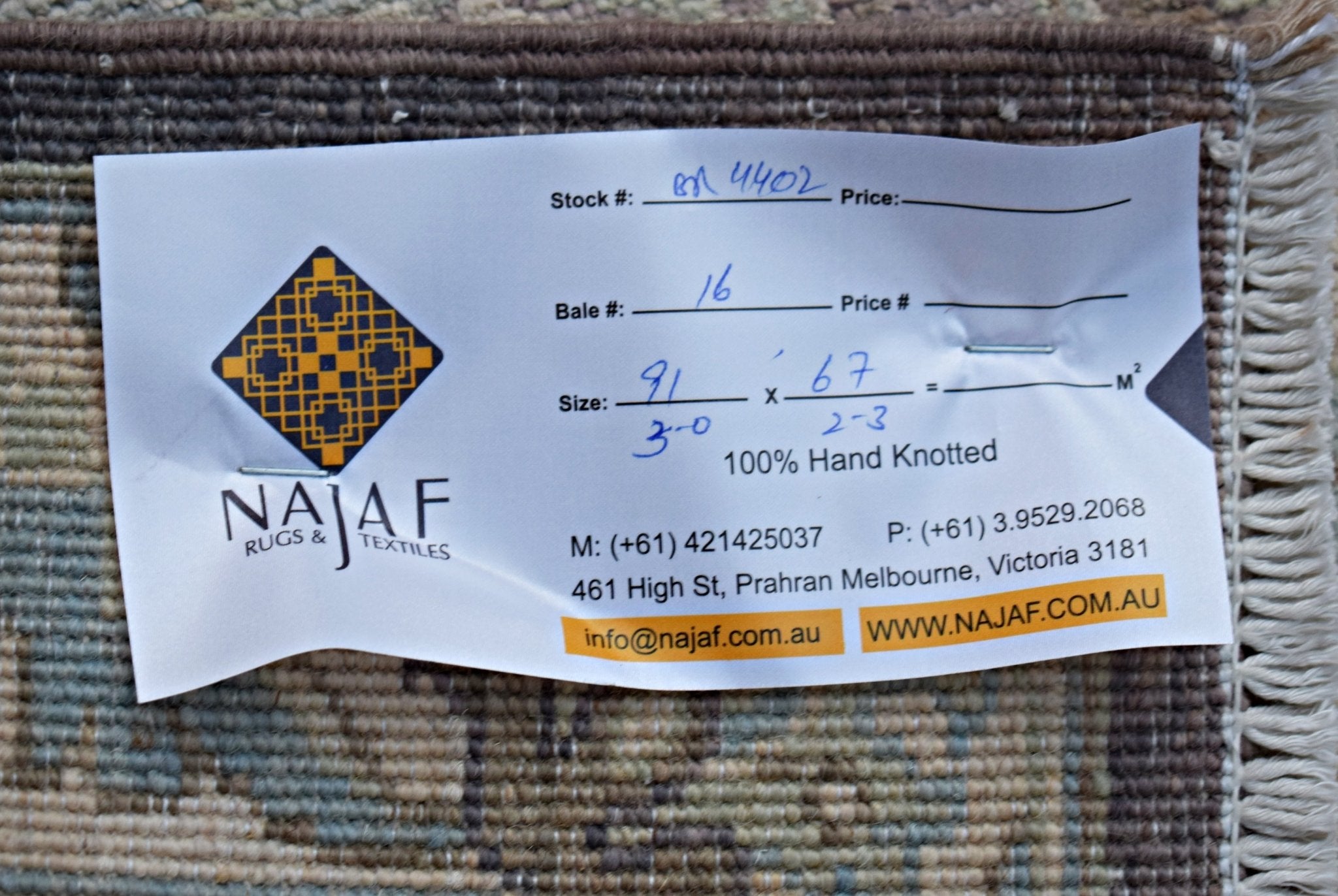 Handmade Mini Afghan Chobi Rug | 91 x 67 cm | 3' x 2'3" - Najaf Rugs & Textile