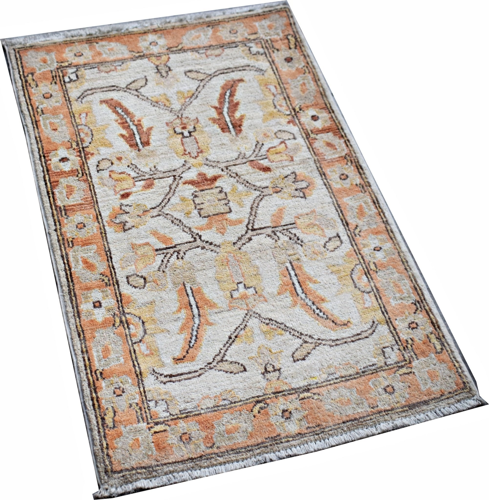 Handmade Mini Afghan Chobi Rug | 93 x 61 cm | 3'1" x 2' - Najaf Rugs & Textile