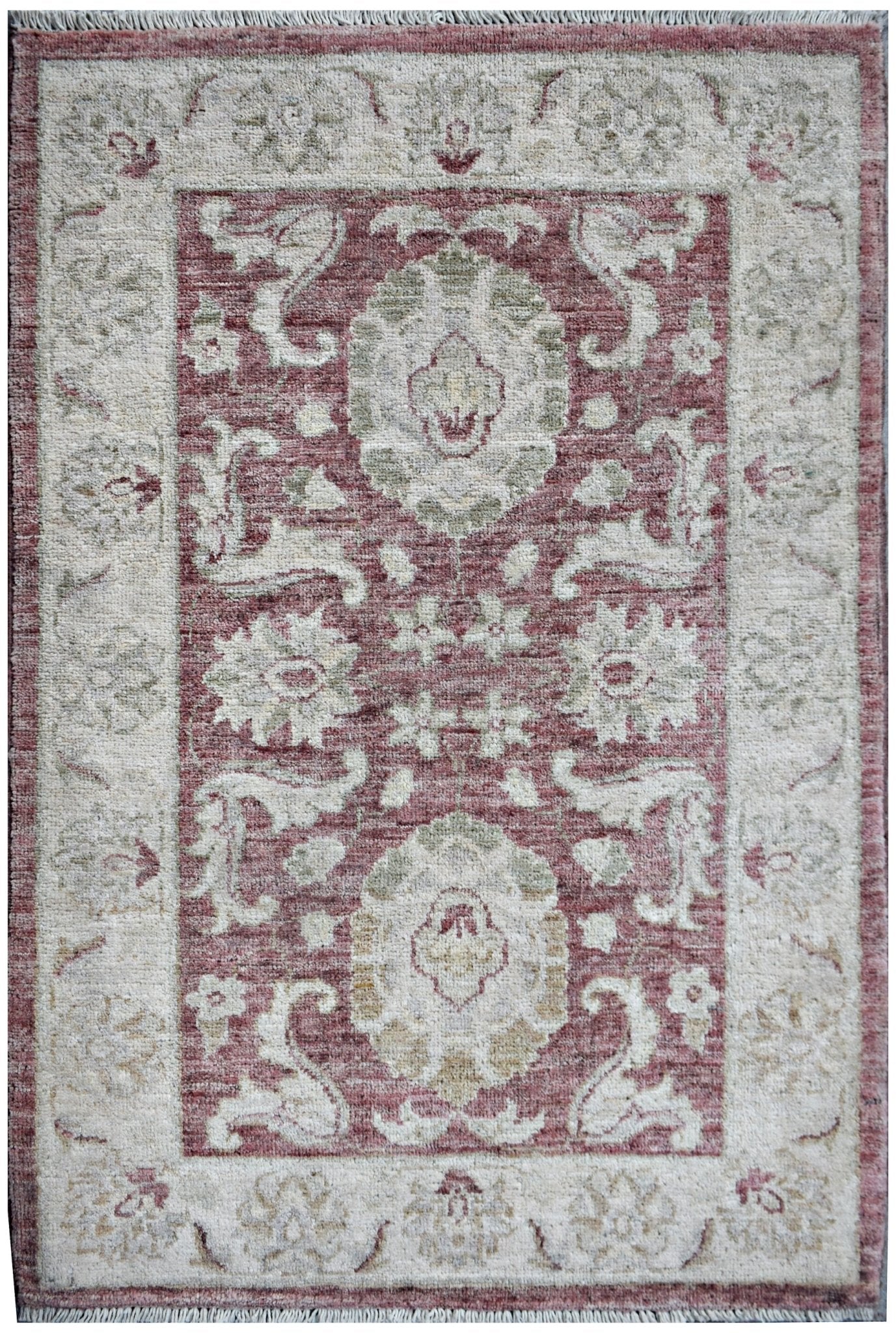 Handmade Mini Afghan Chobi Rug | 94 x 67 cm | 3'1" x 2'3" - Najaf Rugs & Textile