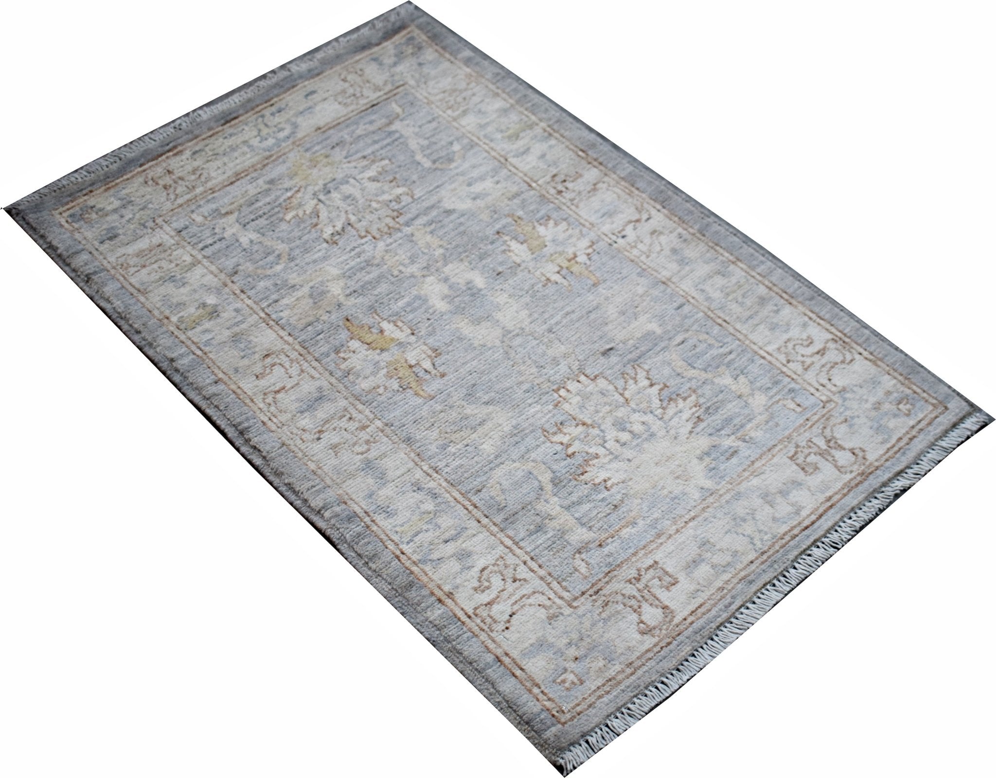 Handmade Mini Afghan Chobi Rug | 96 x 65 cm | 3'2" x 2'2" - Najaf Rugs & Textile