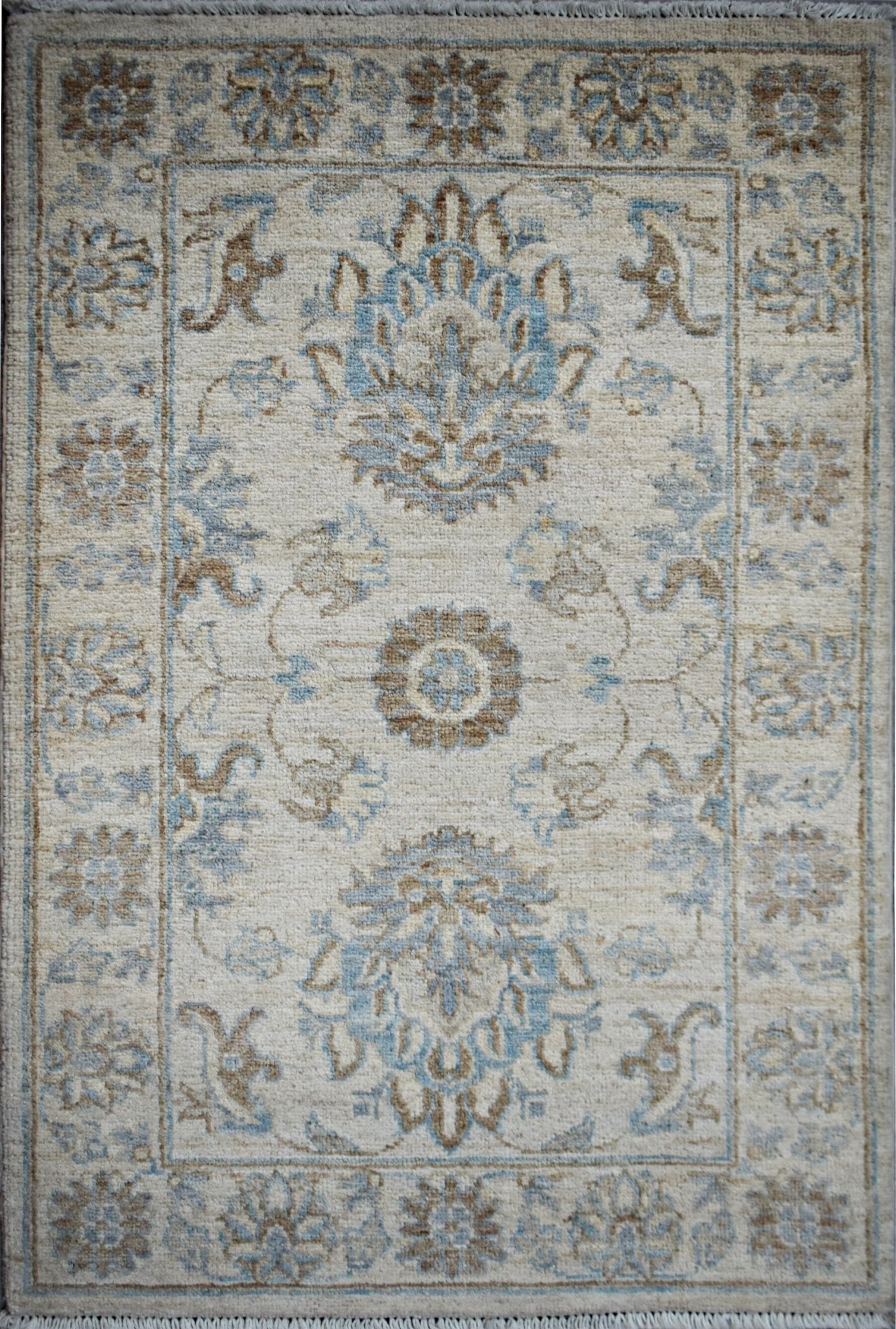 Handmade Mini Afghan Chobi Rug | 98 x 63 cm | 3'3" x 2'1" - Najaf Rugs & Textile