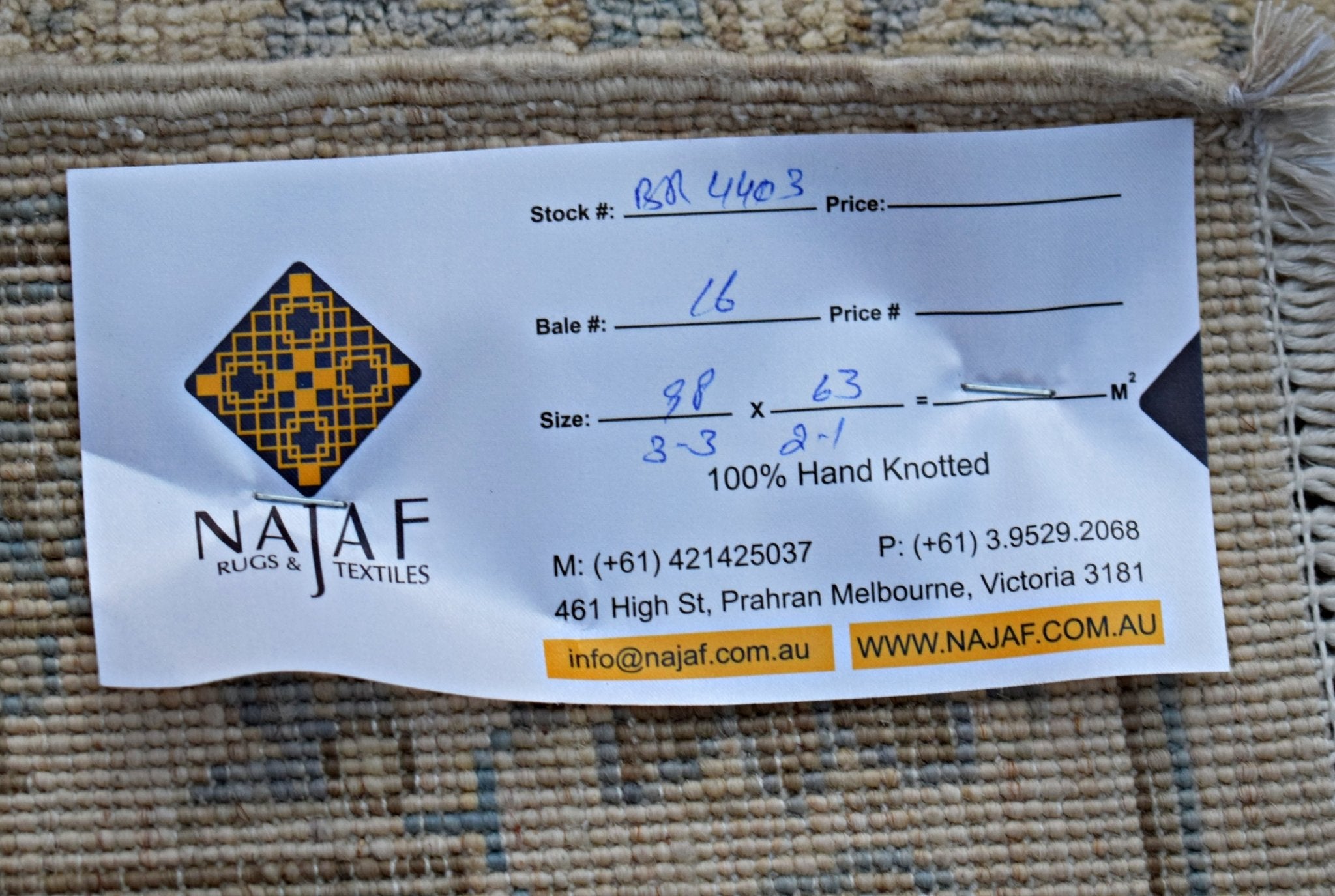 Handmade Mini Afghan Chobi Rug | 98 x 63 cm | 3'3" x 2'1" - Najaf Rugs & Textile