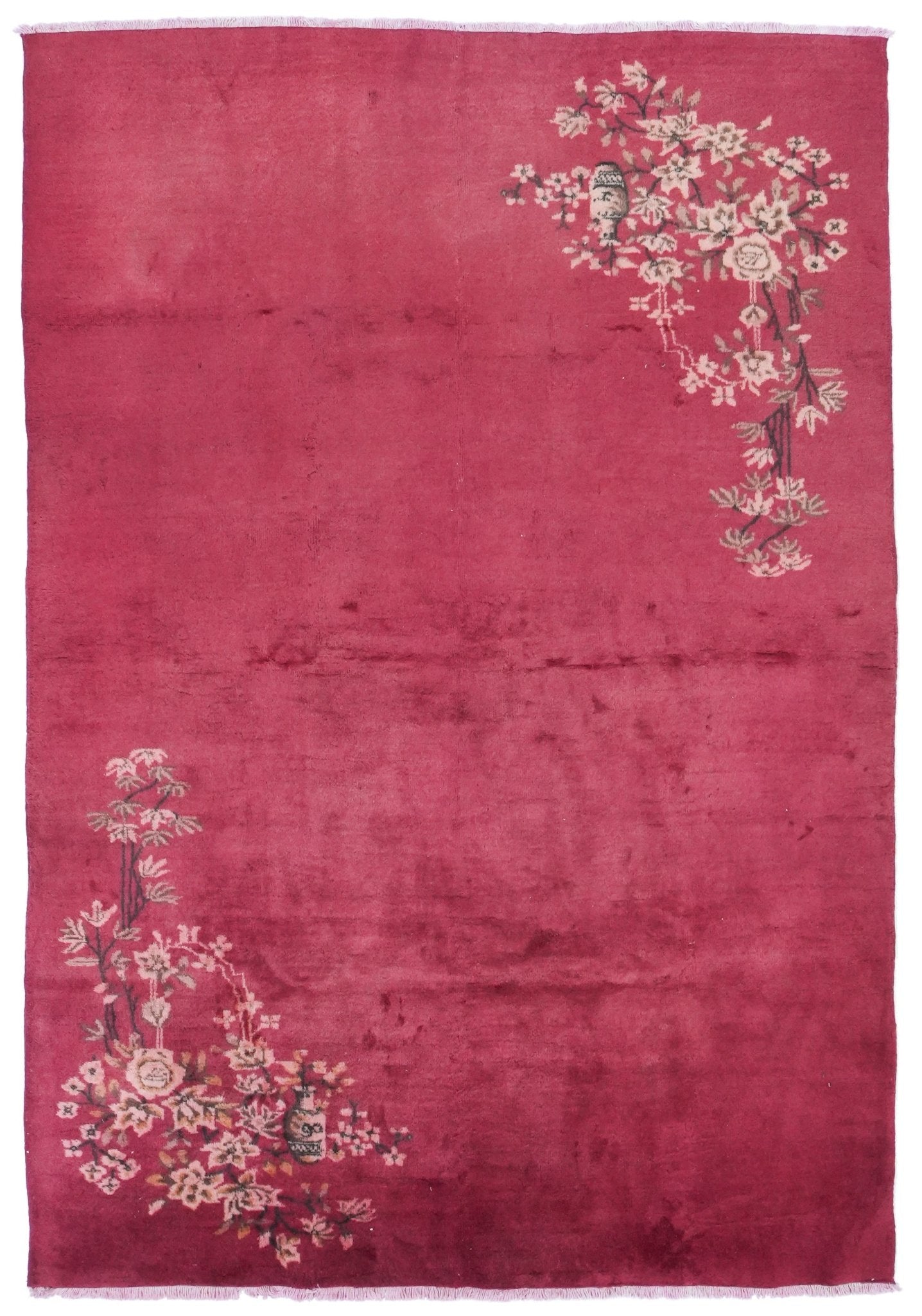 Handmade Vintage Turkish Isparta Rug | 303 x 210 cm | 9'9" x 6'8" - Najaf Rugs