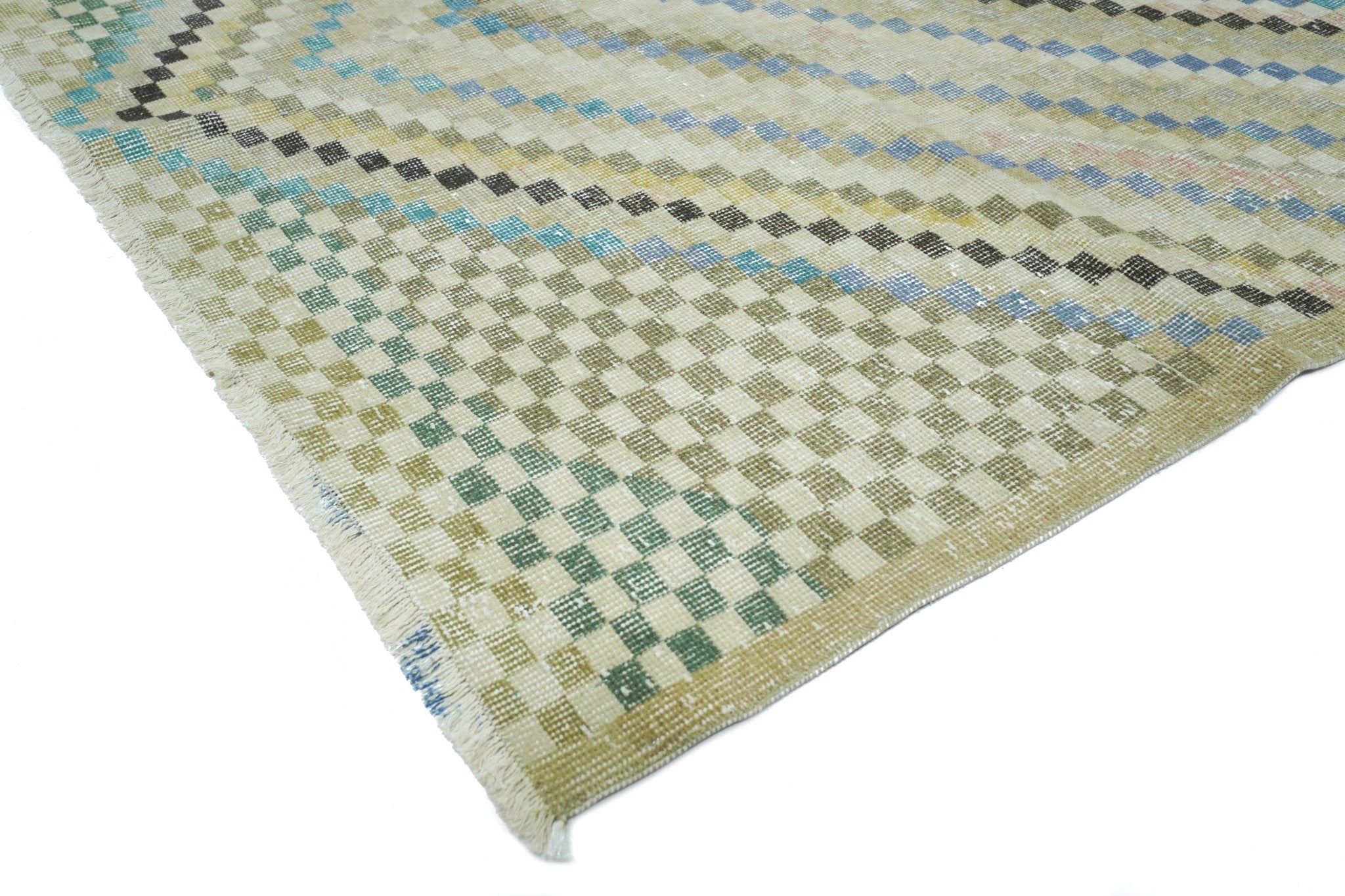 Handmade Vintage Turkish Rug | 275 x 187 cm | 9' x 6'1" - Najaf Rugs