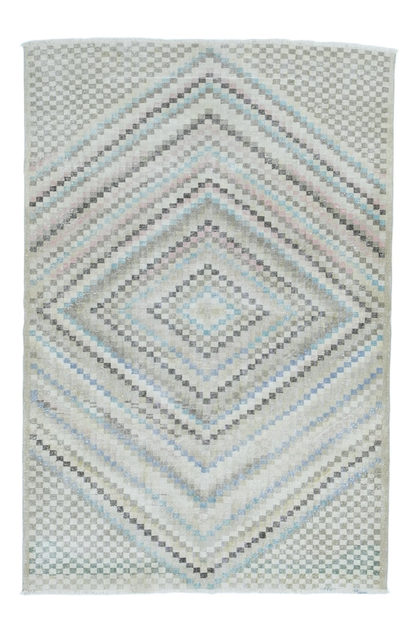 Handmade Vintage Turkish Rug | 275 x 187 cm | 9' x 6'1" - Najaf Rugs