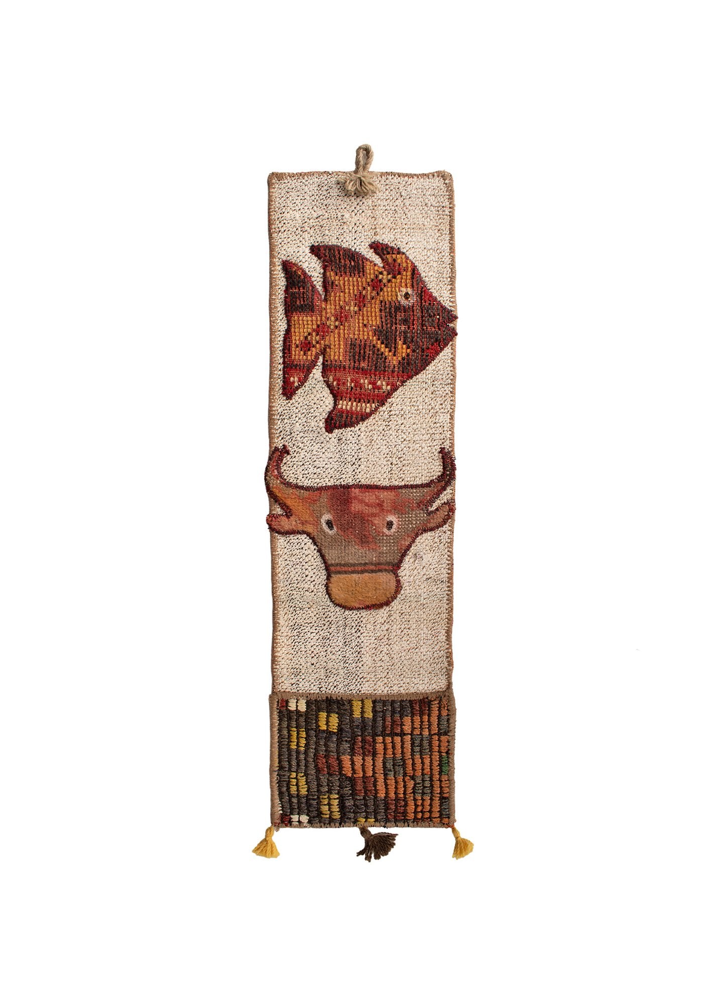 Vintage Turkish Kilim Pocket Hanging