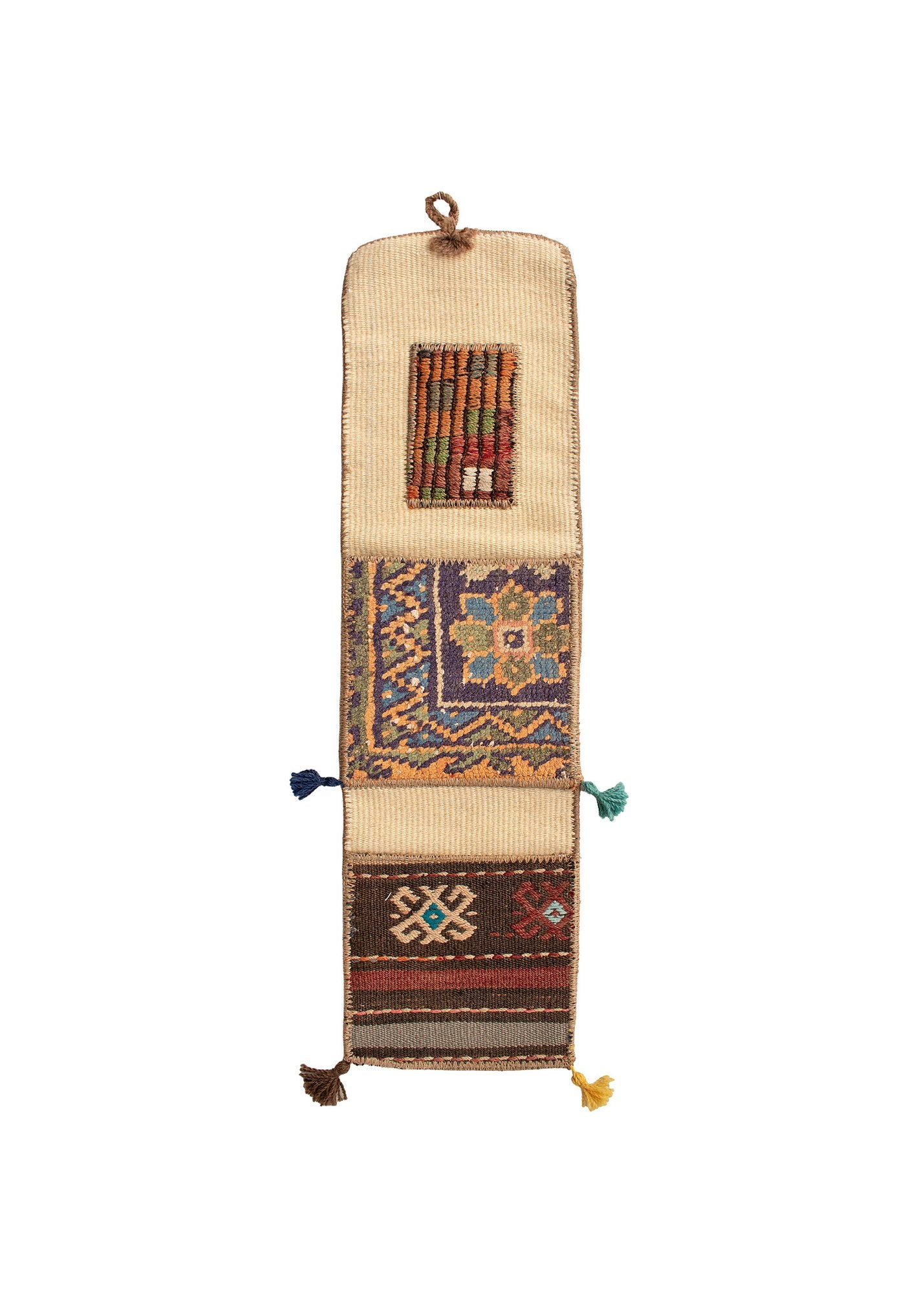 Vintage Turkish Kilim Pocket Hanging