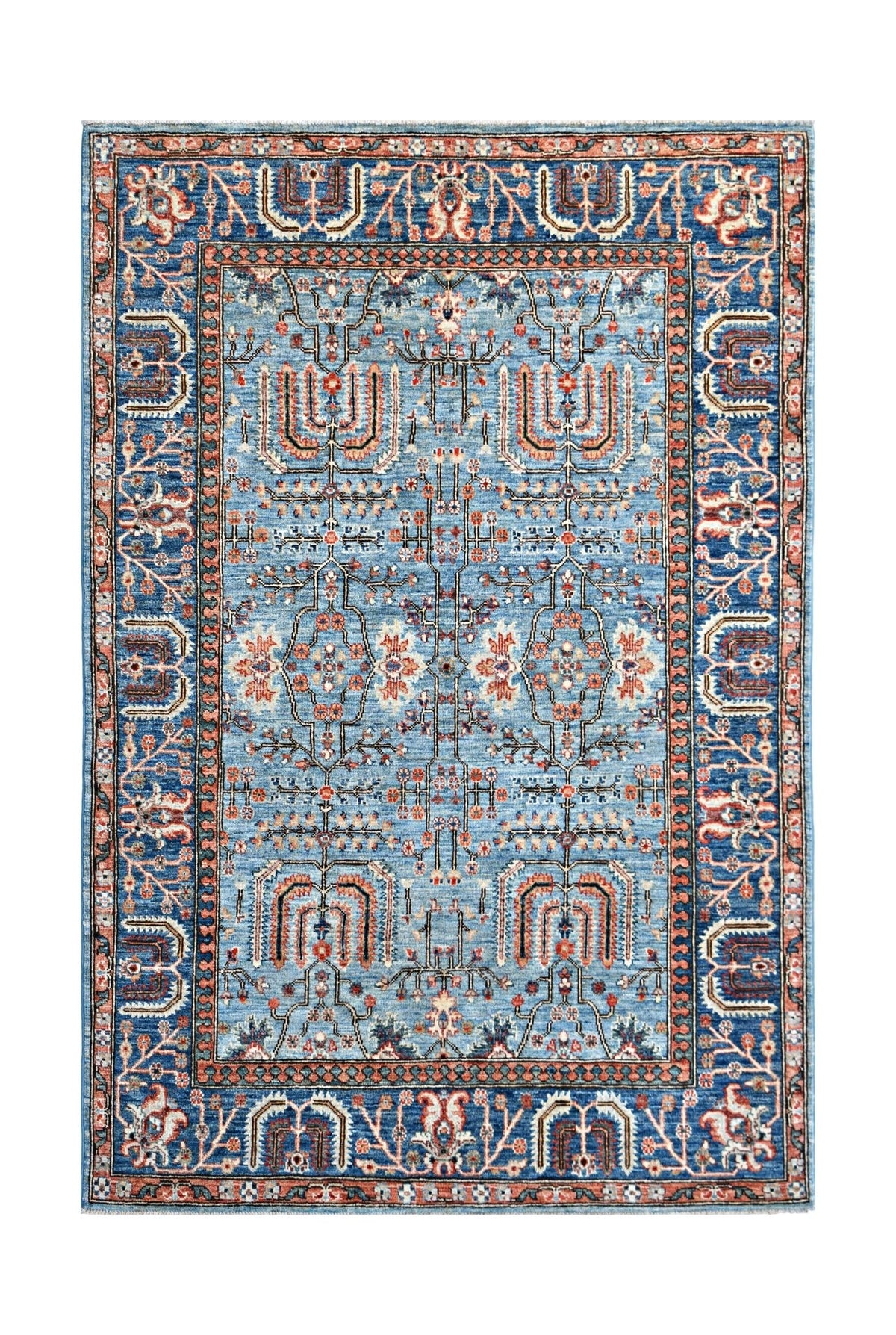 Handmade Traditional Afghan Chobi Rug | 211 x 146 cm | 6'11" x 4'9" - Najaf Rugs & Textile