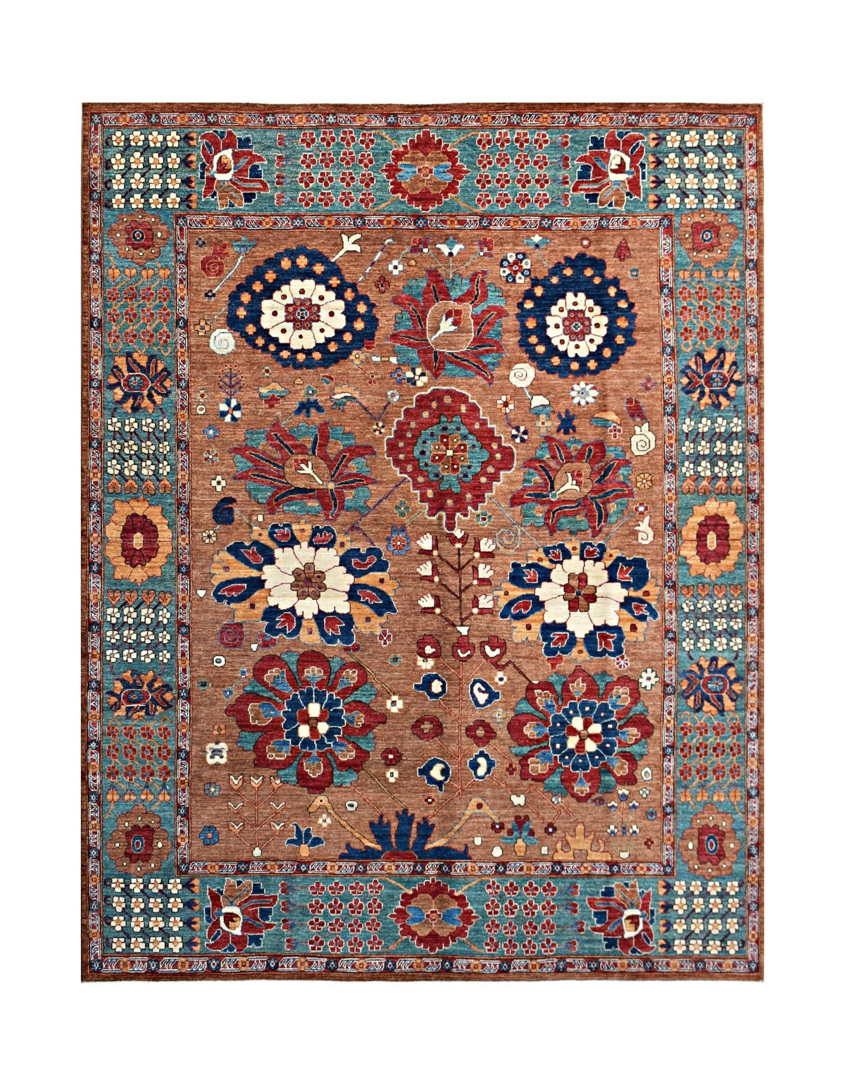 Handmade Traditional Afghan Chobi Rug | 287 x 252 cm | 9'9" x 8'3" - Najaf Rugs & Textile
