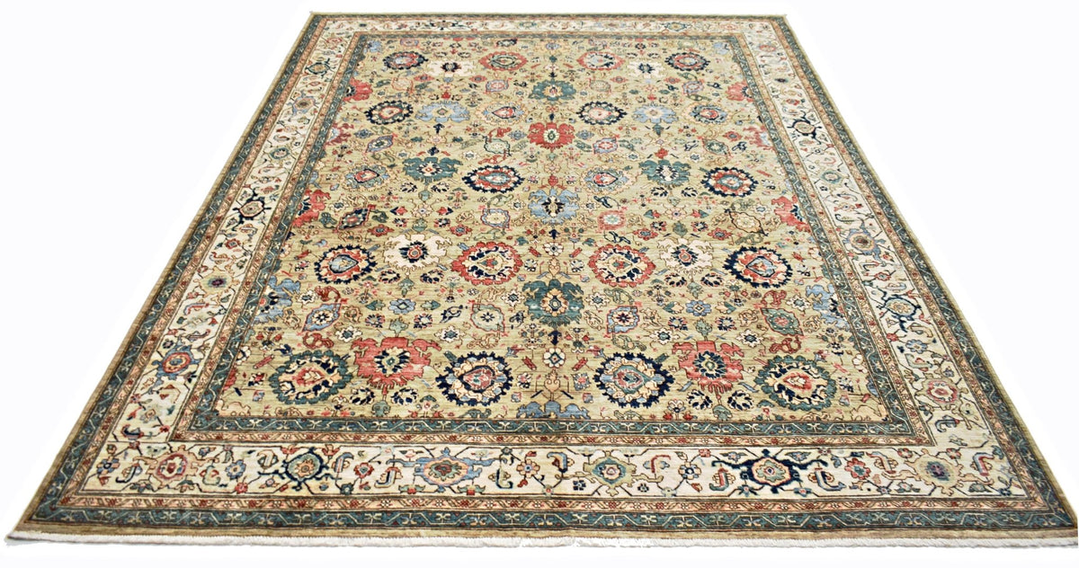 Handmade Traditional Afghan Chobi Rug | 358 x 275 cm | 11'9" x 9' - Najaf Rugs & Textile