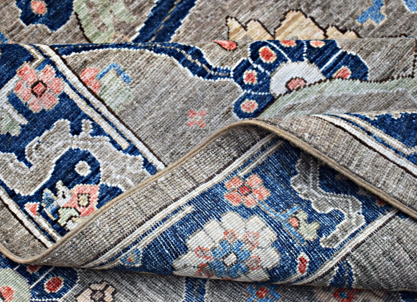Handmade Transitional Afghan Chobi Rug | 418 x 302 cm | 13'9" x 9'11" - Najaf Rugs & Textile