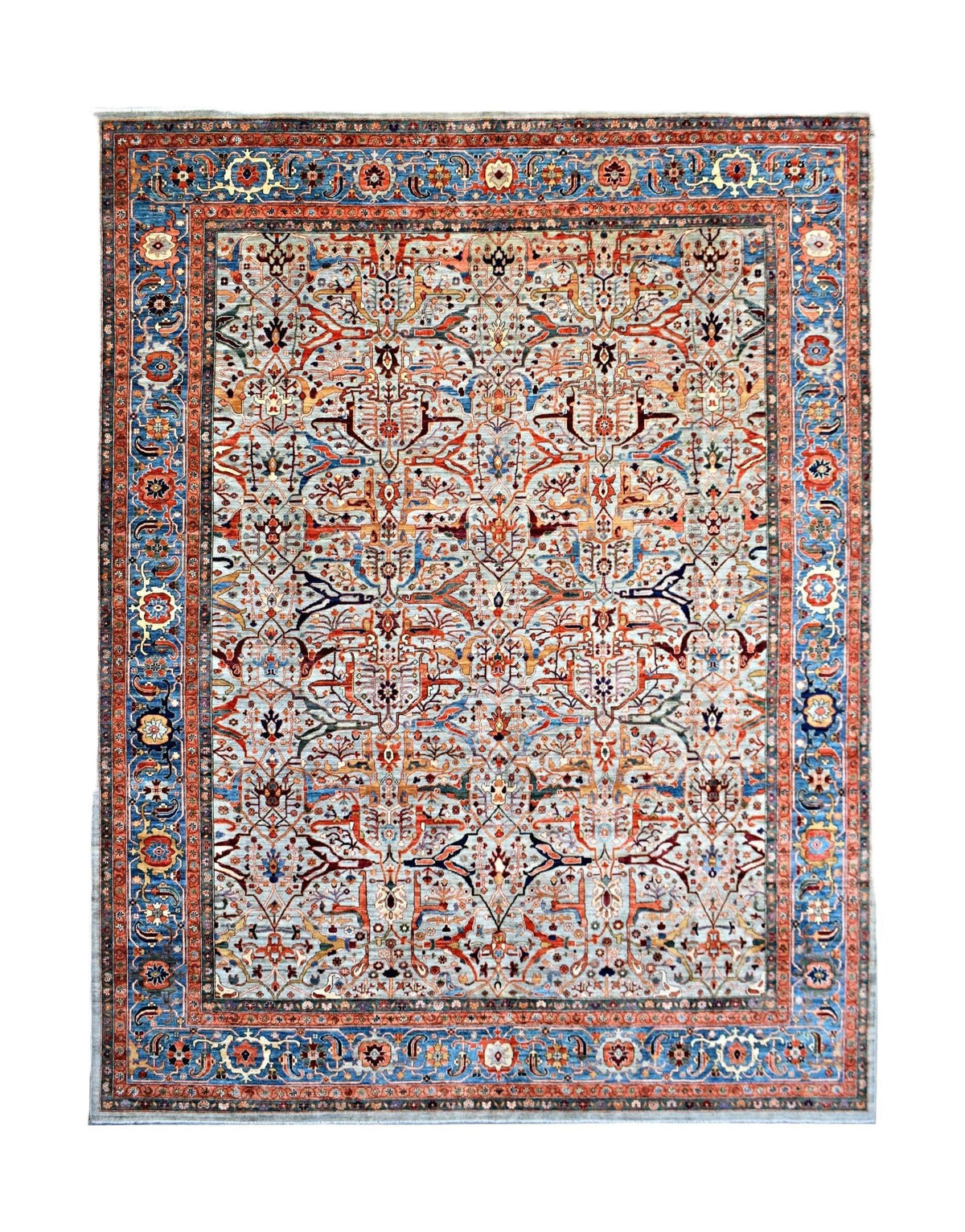 Handmade Transitional Afghan Chobi Rug | 453 x 363 cm | 14'10" x 11'11" - Najaf Rugs & Textile