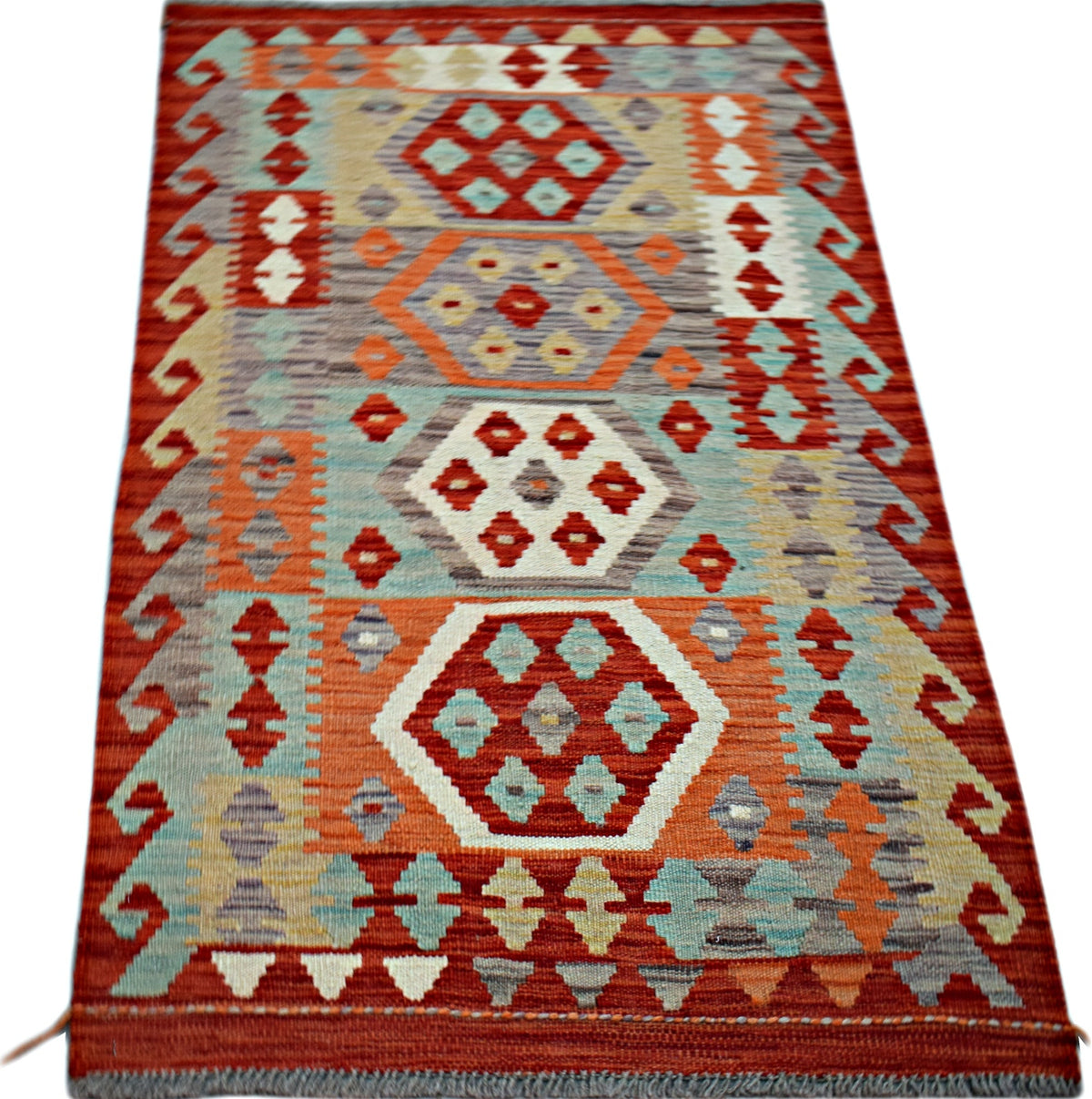 Handmade Afghan Maimana Kilim | 129 x 79 cm | 4'3" x 2'7" - Najaf Rugs & Textile