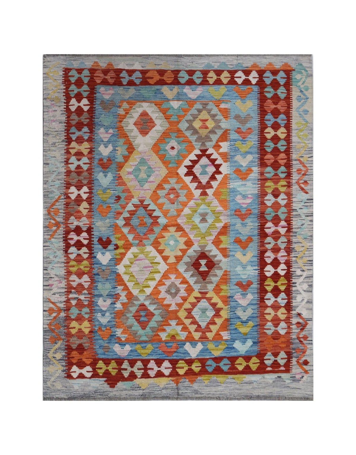 Handmade Afghan Maimana Kilim | 192 x 152 cm | 6'4" x 5' - Najaf Rugs & Textile