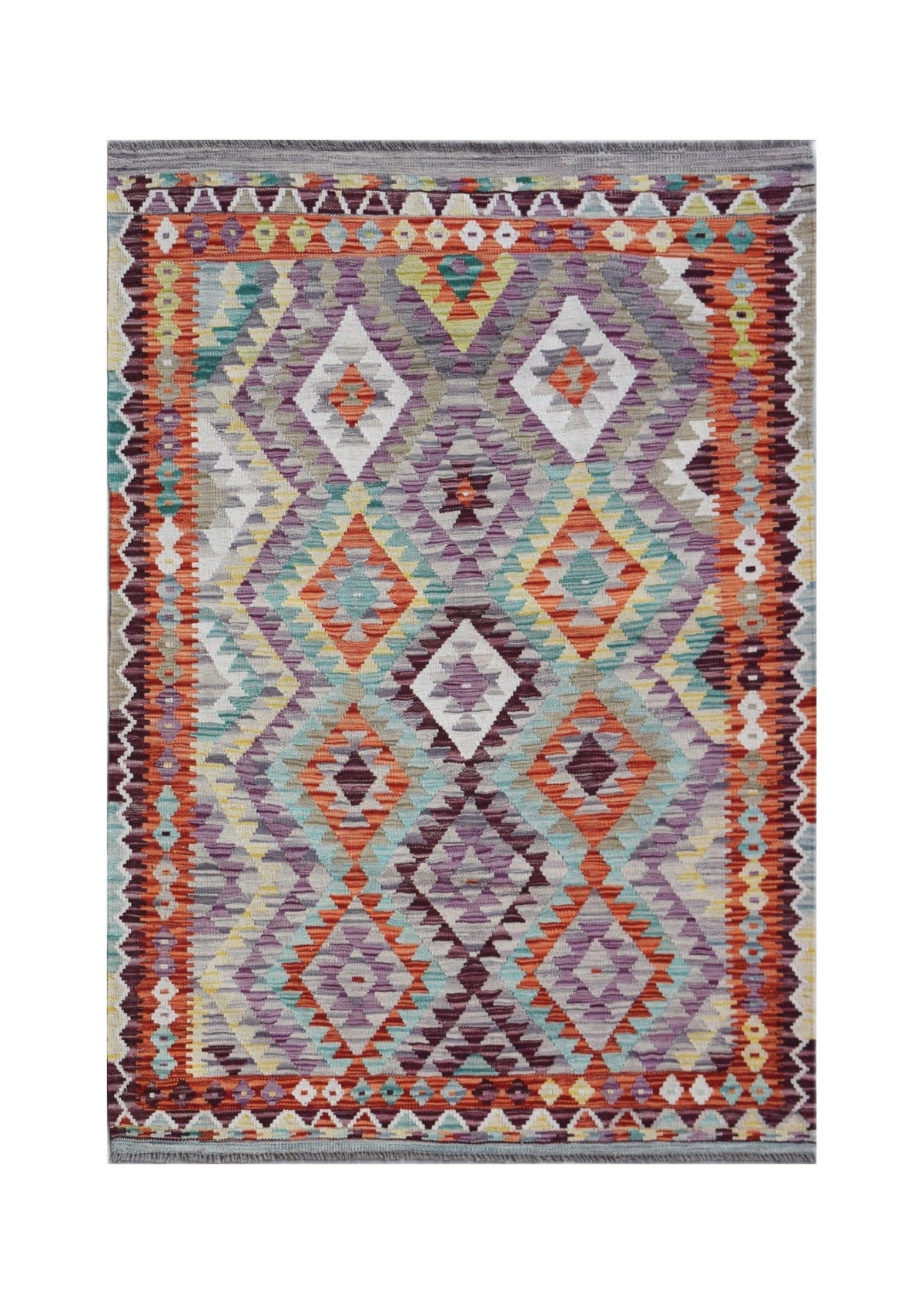 Handmade Afghan Maimana Kilim | 194 x 134 cm | 6'5" x 4'5" - Najaf Rugs & Textile