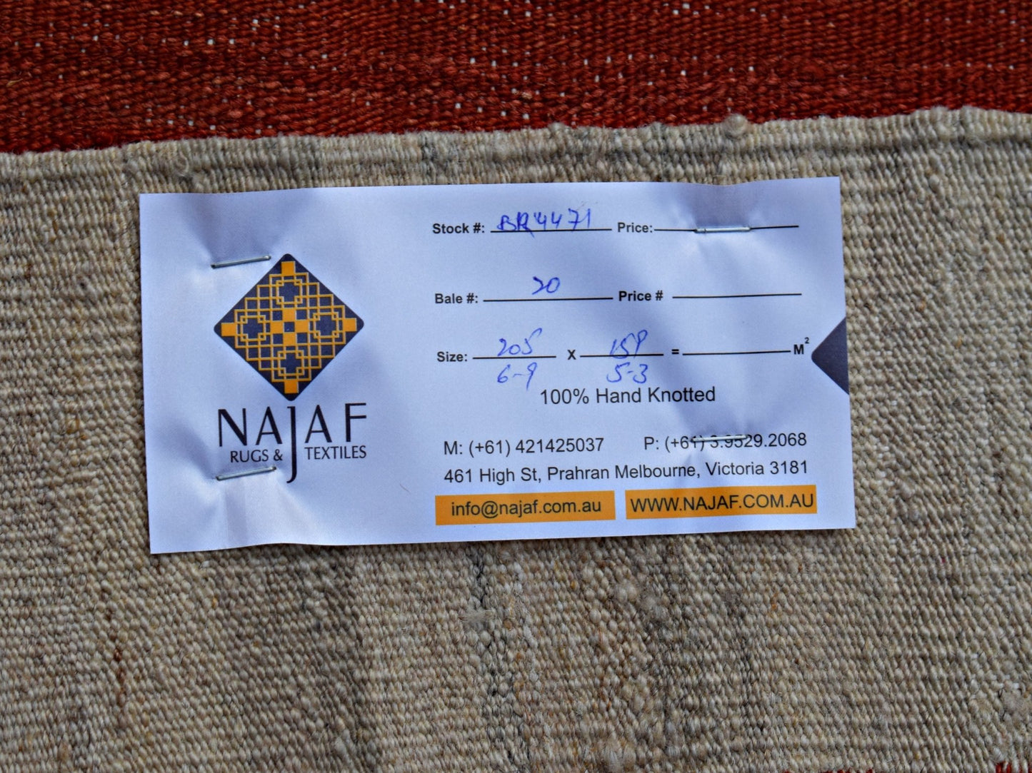Handmade Afghan Maimana Kilim | 205 x 159 cm | 6'9" x 5'3" - Najaf Rugs & Textile