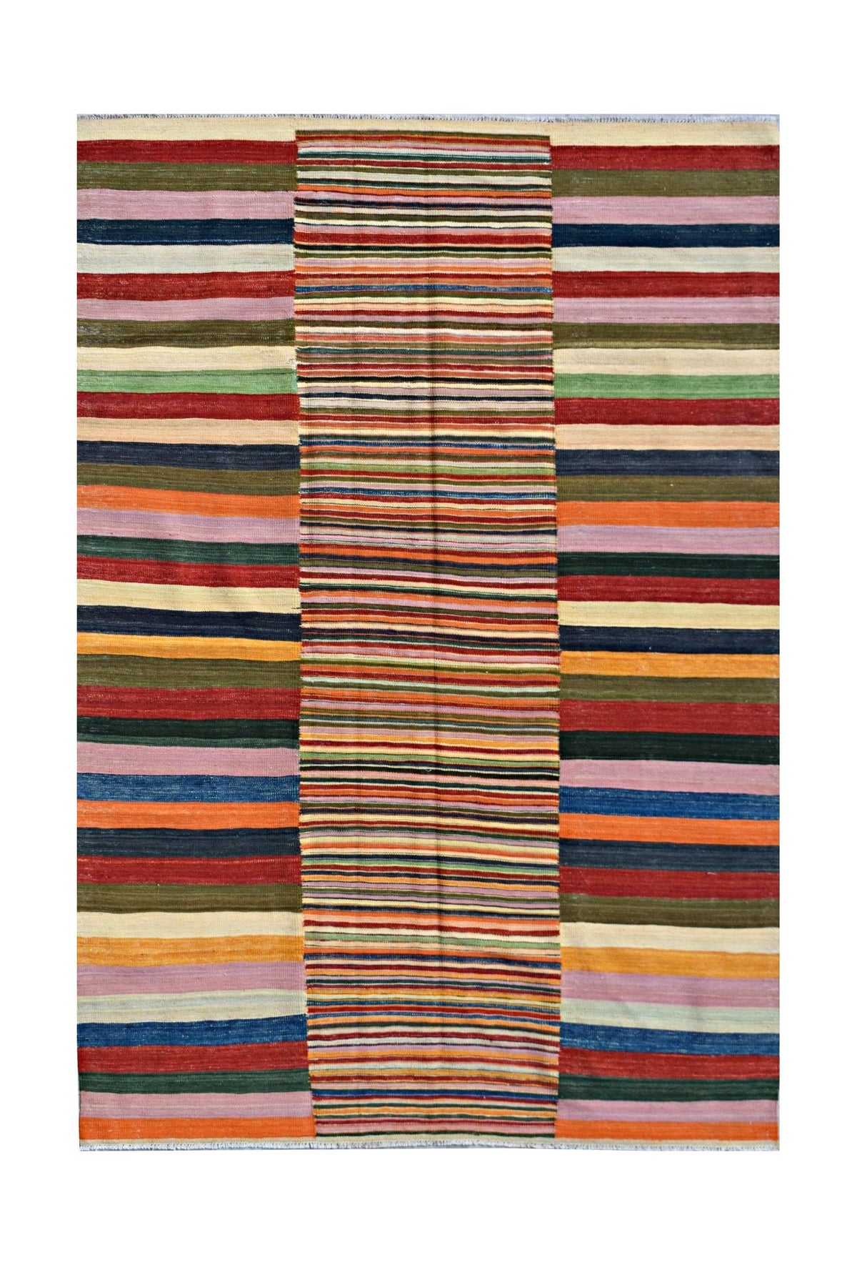 Handmade Afghan Maimana Kilim | 245 x 173 cm | 8'1" x 5'9" - Najaf Rugs & Textile