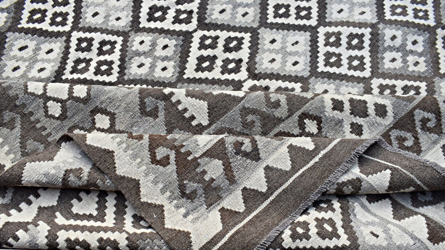 Handmade Afghan Maimana Kilim | 294 x 248 cm | 9'8" x 8'2" - Najaf Rugs & Textile