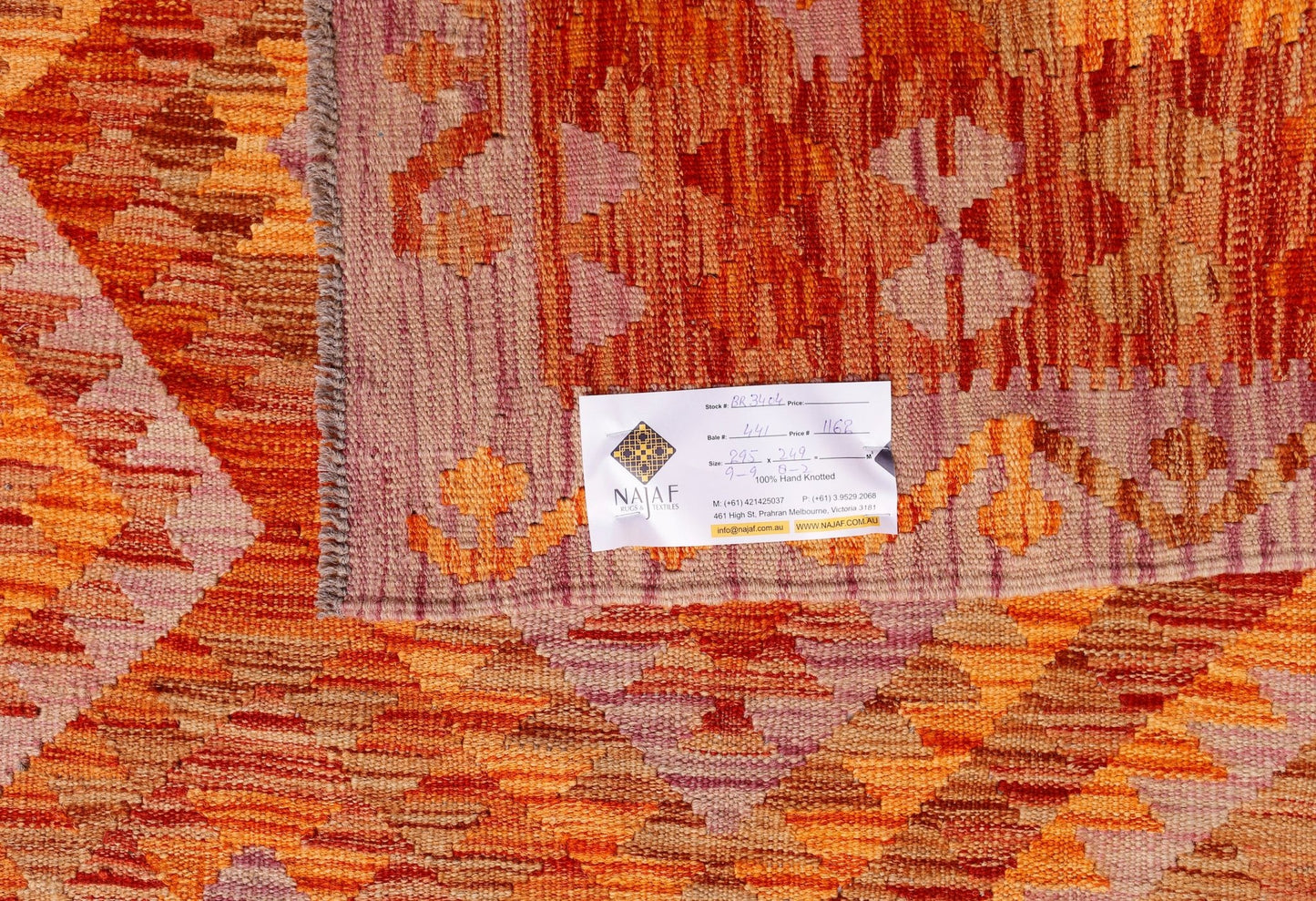 Handmade Afghan Maimana Kilim | 295 x 249 cm | 9'9" x 8'2" - Najaf Rugs & Textile