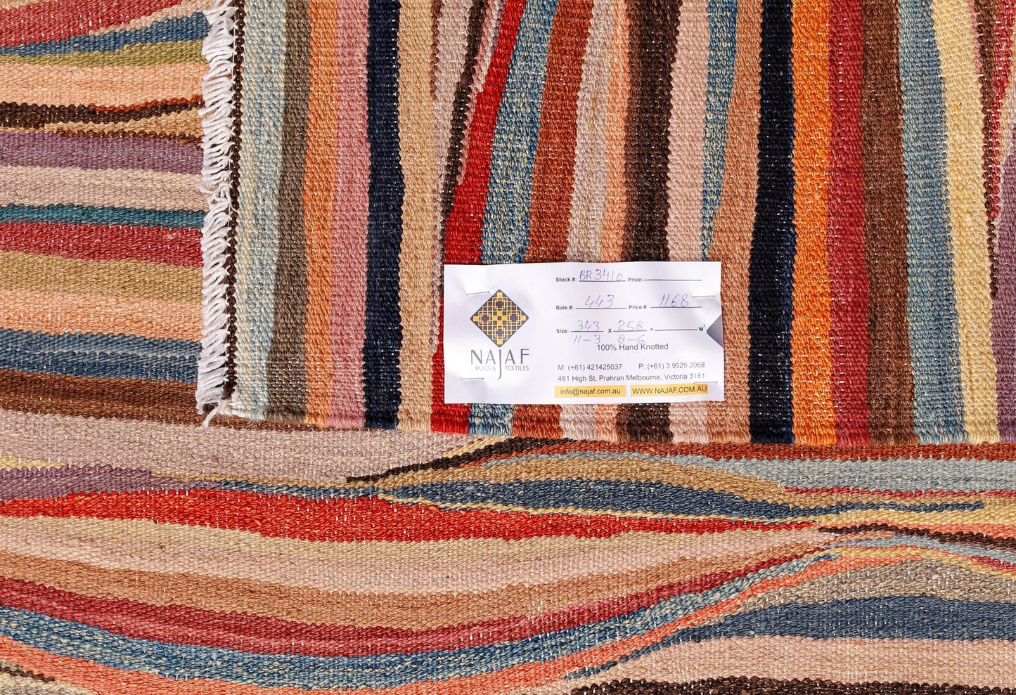 Handmade Afghan Maimana Kilim | 343 x 258 cm | 11'3" x 8'6" - Najaf Rugs & Textile