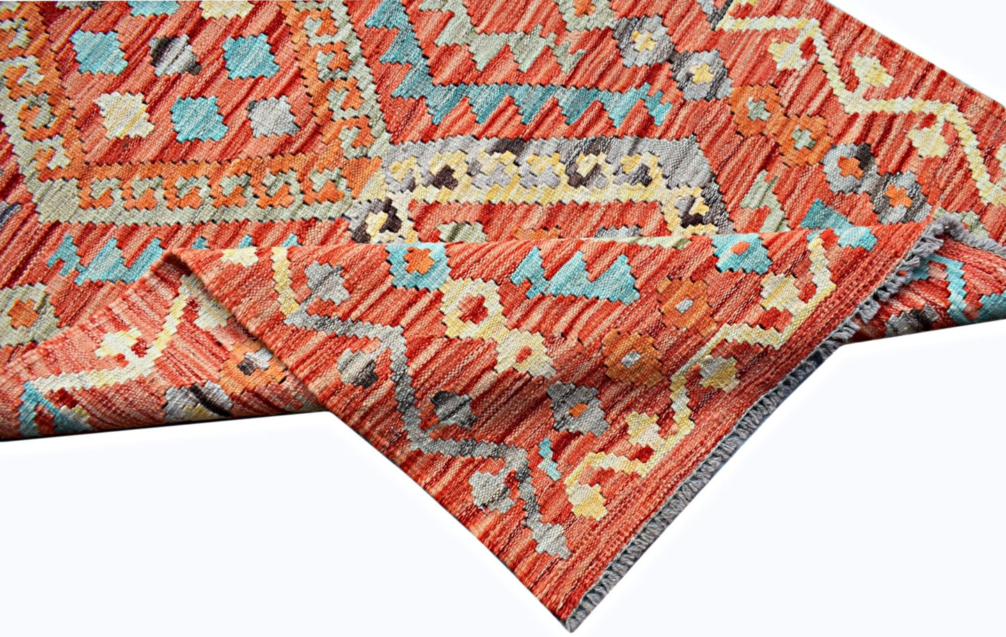 Handmade Maimana Killim Hallway Runner | 289 x 87 cm | 9'6" x 2'10" - Najaf Rugs & Textile