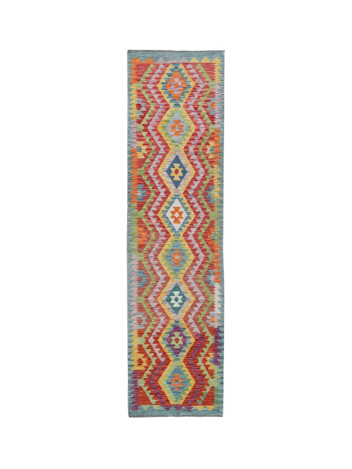 Handmade Maimana Killim Hallway Runner | 293 x 75 cm | 9'8" x 2'6" - Najaf Rugs & Textile