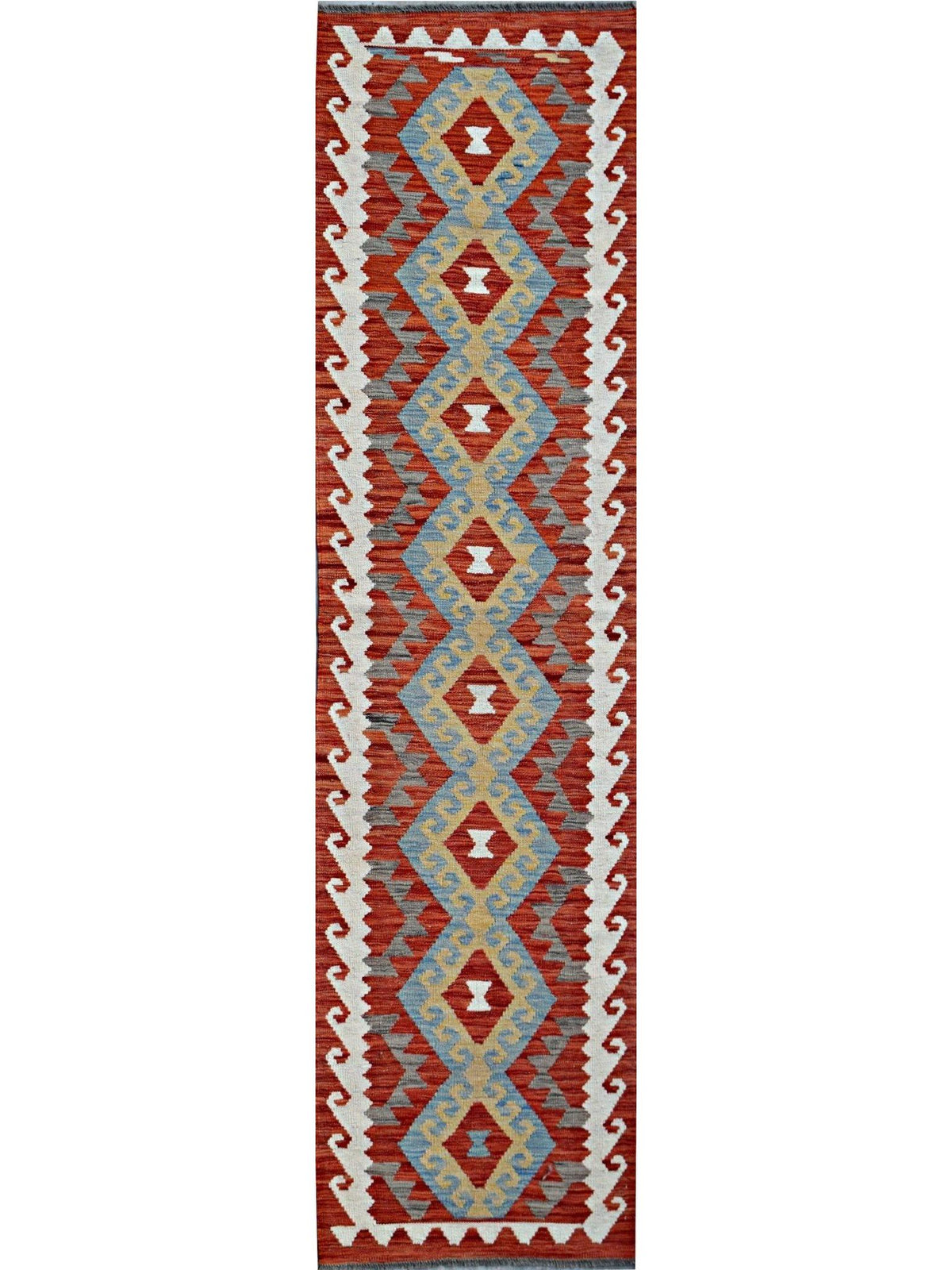 Handmade Maimana Killim Hallway Runner | 296 x 76 cm | 9'9" x 2'6" - Najaf Rugs & Textile