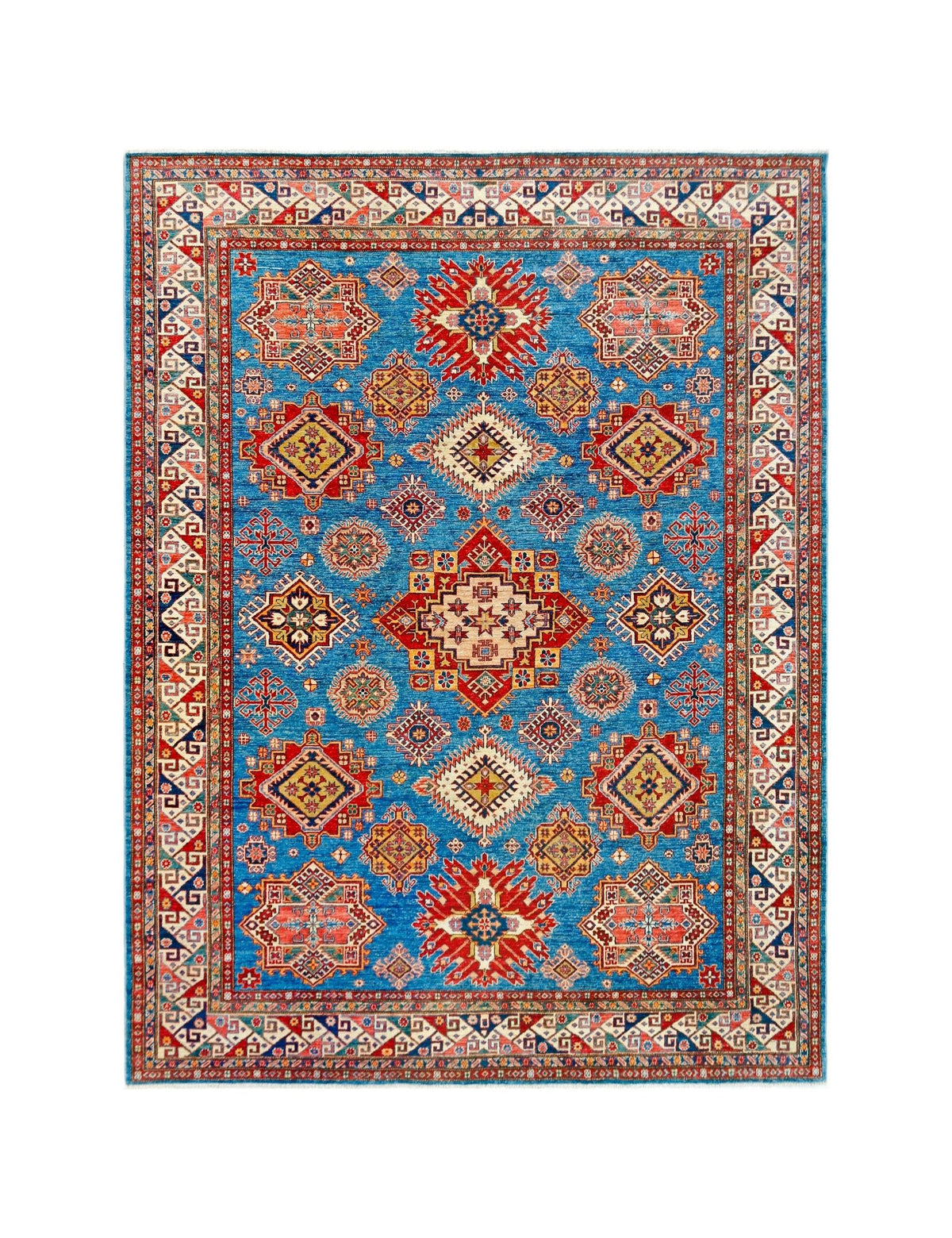 Handmade Afghan Super Kazakh Rug | 309 x 243 cm | 10'2" x 8' - Najaf Rugs & Textile
