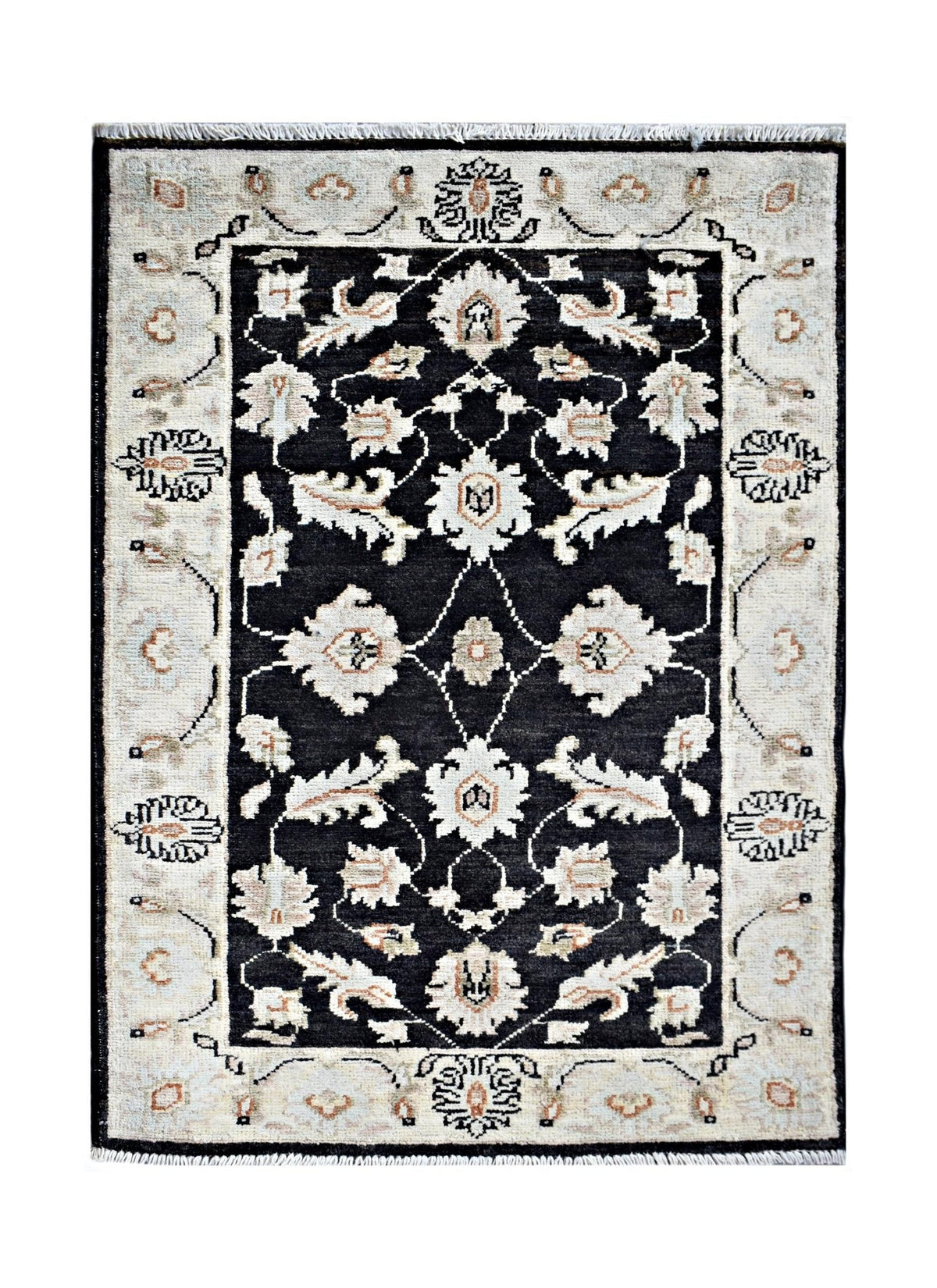 Handmade Mini Afghan Chobi Rug | 102 x 65 cm | 3'5" x 2' - Najaf Rugs & Textile
