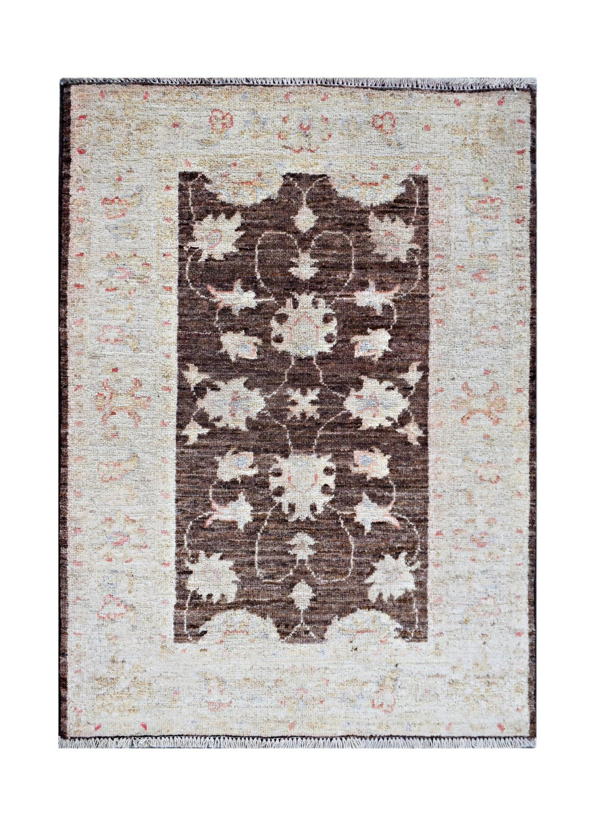 Handmade Mini Afghan Chobi Rug | 85 x 66 cm | 2'10" x 2'2" - Najaf Rugs & Textile