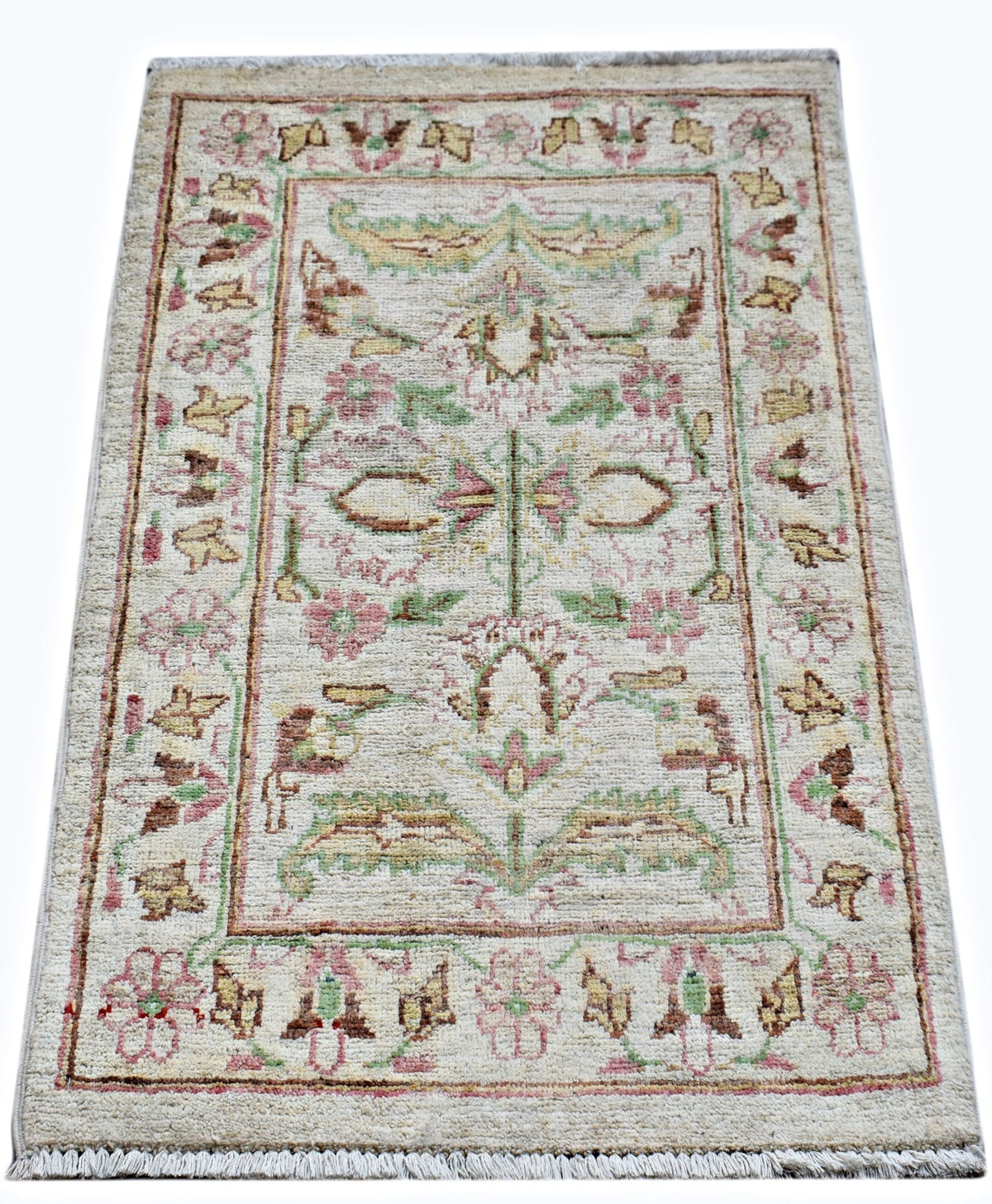 Handmade Mini Afghan Chobi Rug | 87 x 57 cm | 2'10" x 1'10" - Najaf Rugs & Textile