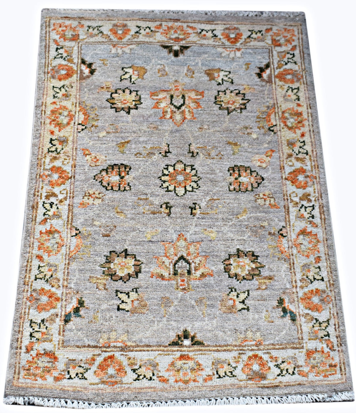 Handmade Mini Afghan Chobi Rug | 88 x 61 cm | 2'10" x 2' - Najaf Rugs & Textile