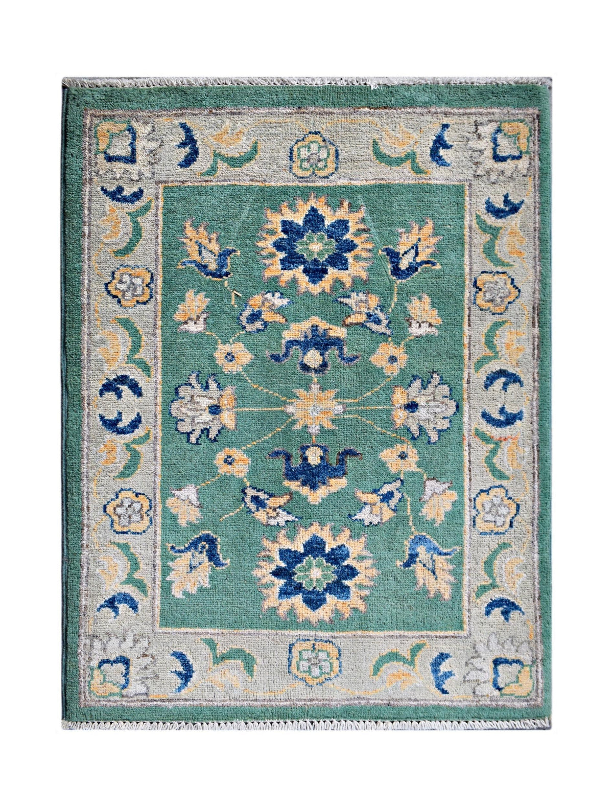 Handmade Mini Afghan Chobi Rug | 89 x 66 cm | 2'11" x 2'2" - Najaf Rugs & Textile